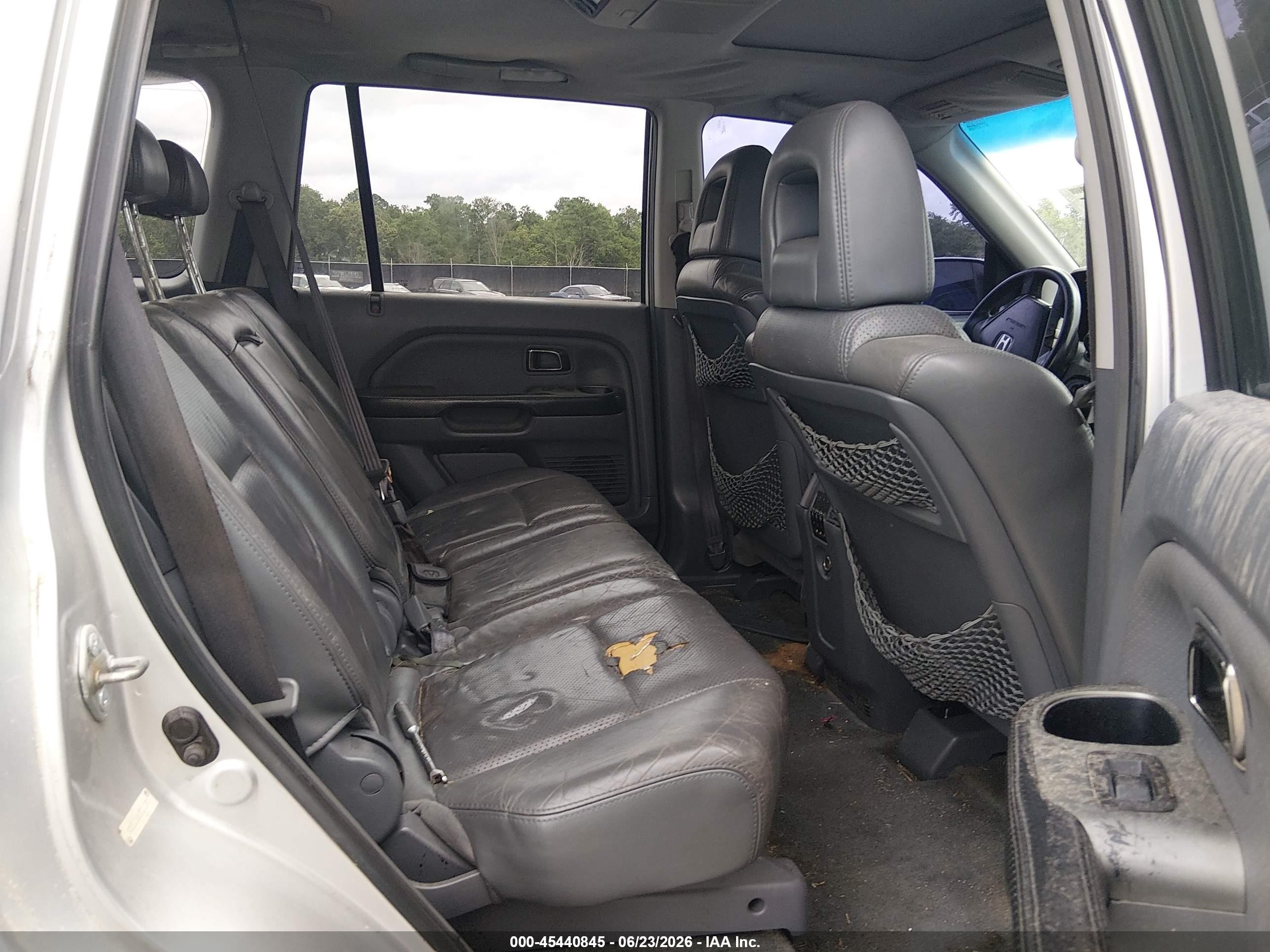 2005 Honda Pilot Ex-l Silver vin: 5FNYF18655B011293