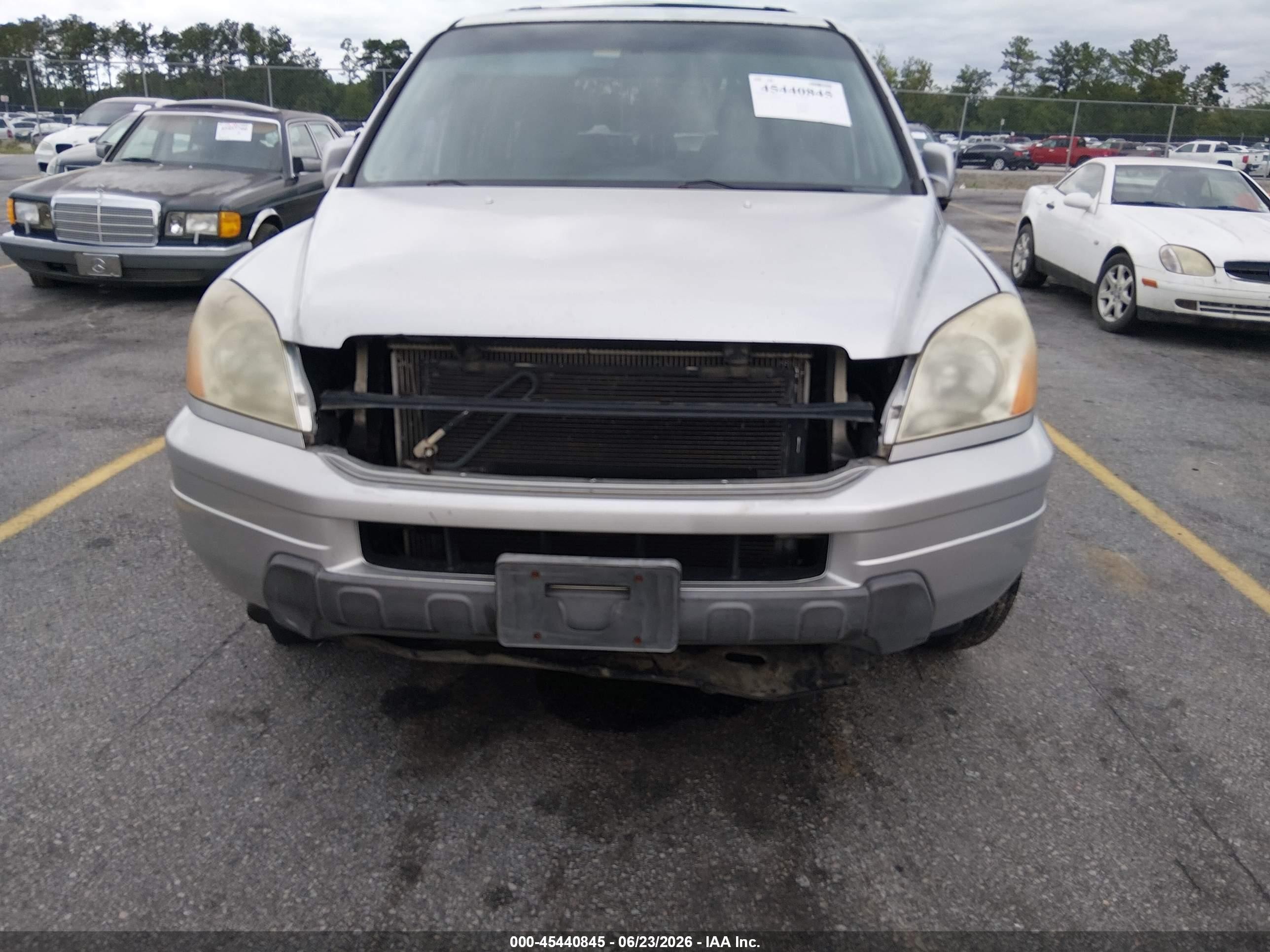 2005 Honda Pilot Ex-l Silver vin: 5FNYF18655B011293