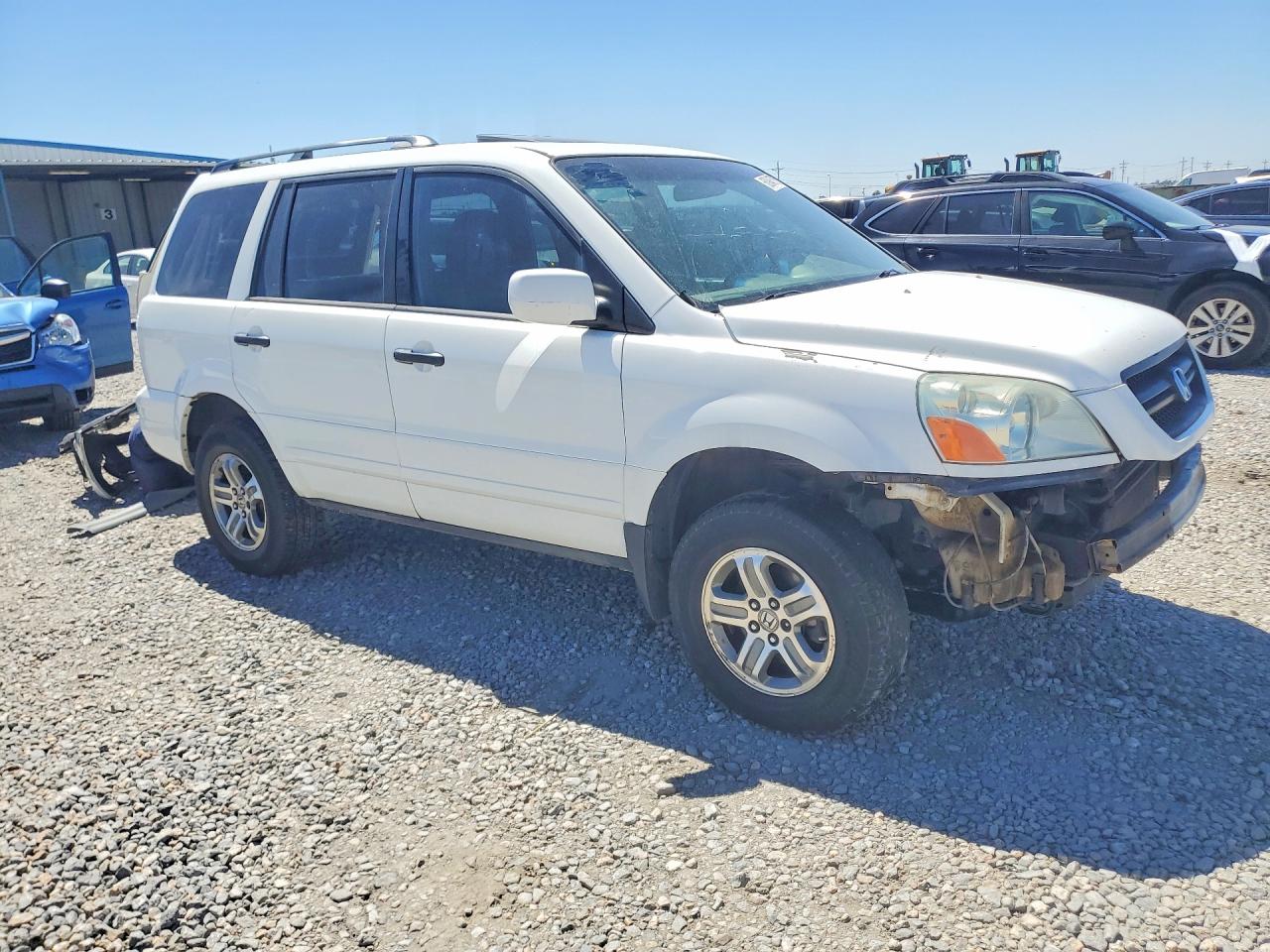 2005 Honda Pilot Exl White vin: 5FNYF18655B045069