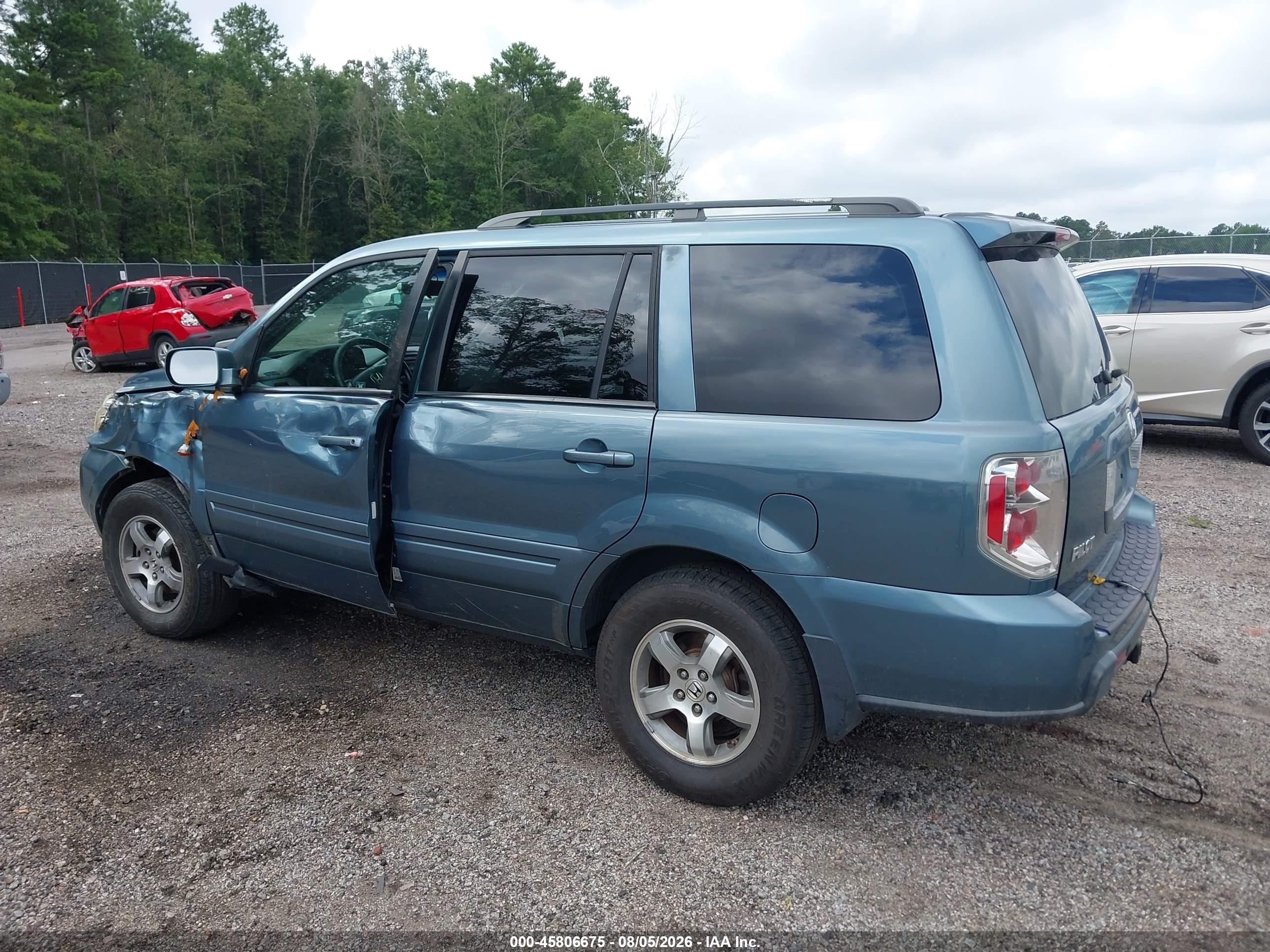 2006 Honda Pilot Ex-l Blue vin: 5FNYF18656B020092