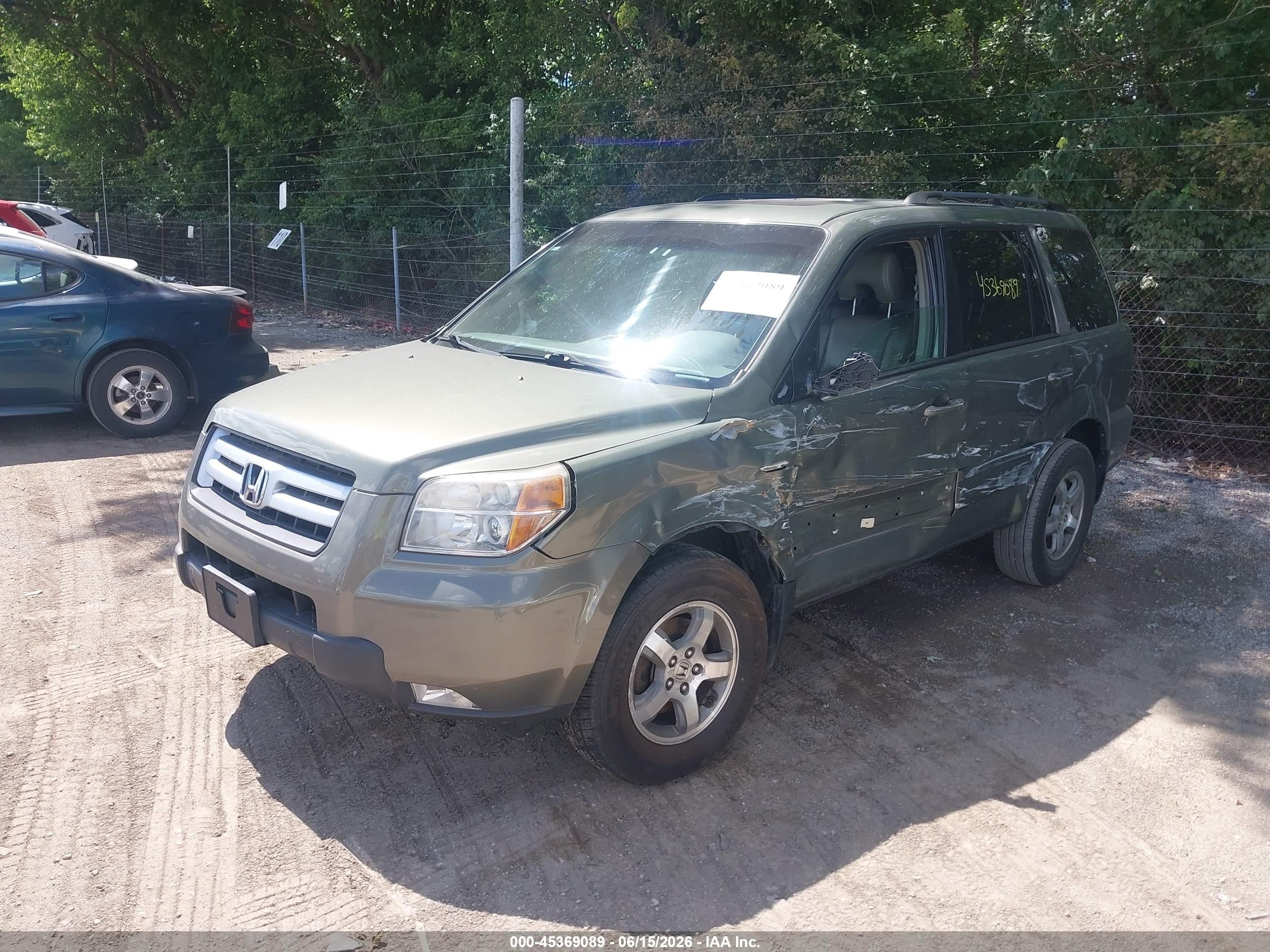 2007 Honda Pilot Ex-l Gray vin: 5FNYF18657B002984