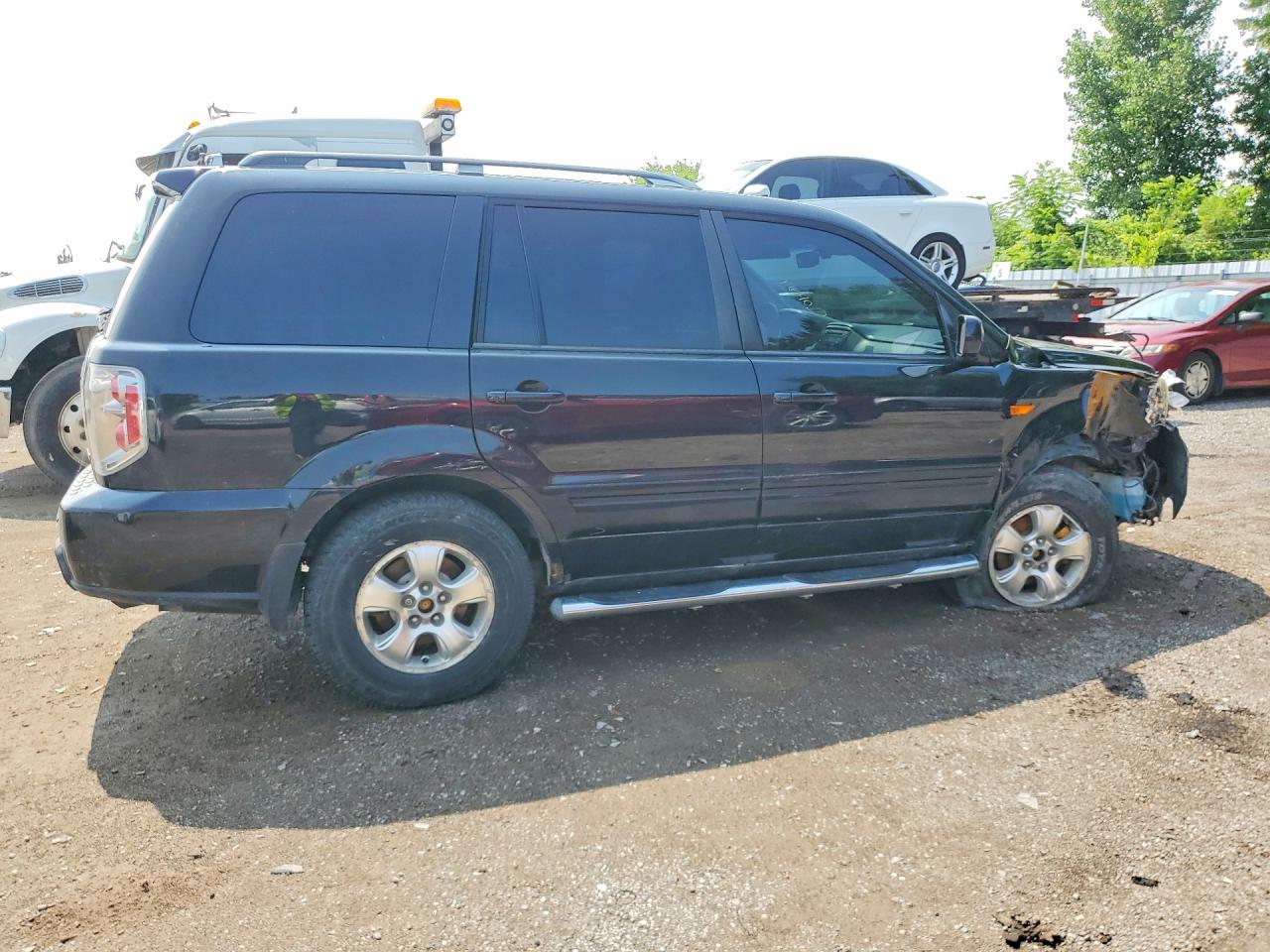 2008 Honda Pilot Exl Black vin: 5FNYF18658B501317