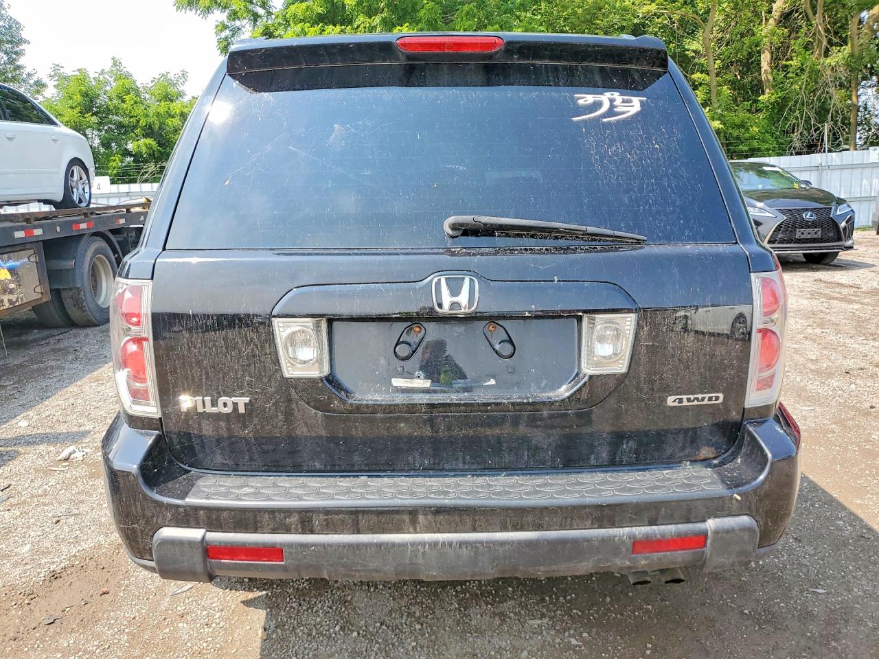 2008 Honda Pilot Exl Black vin: 5FNYF18658B501317