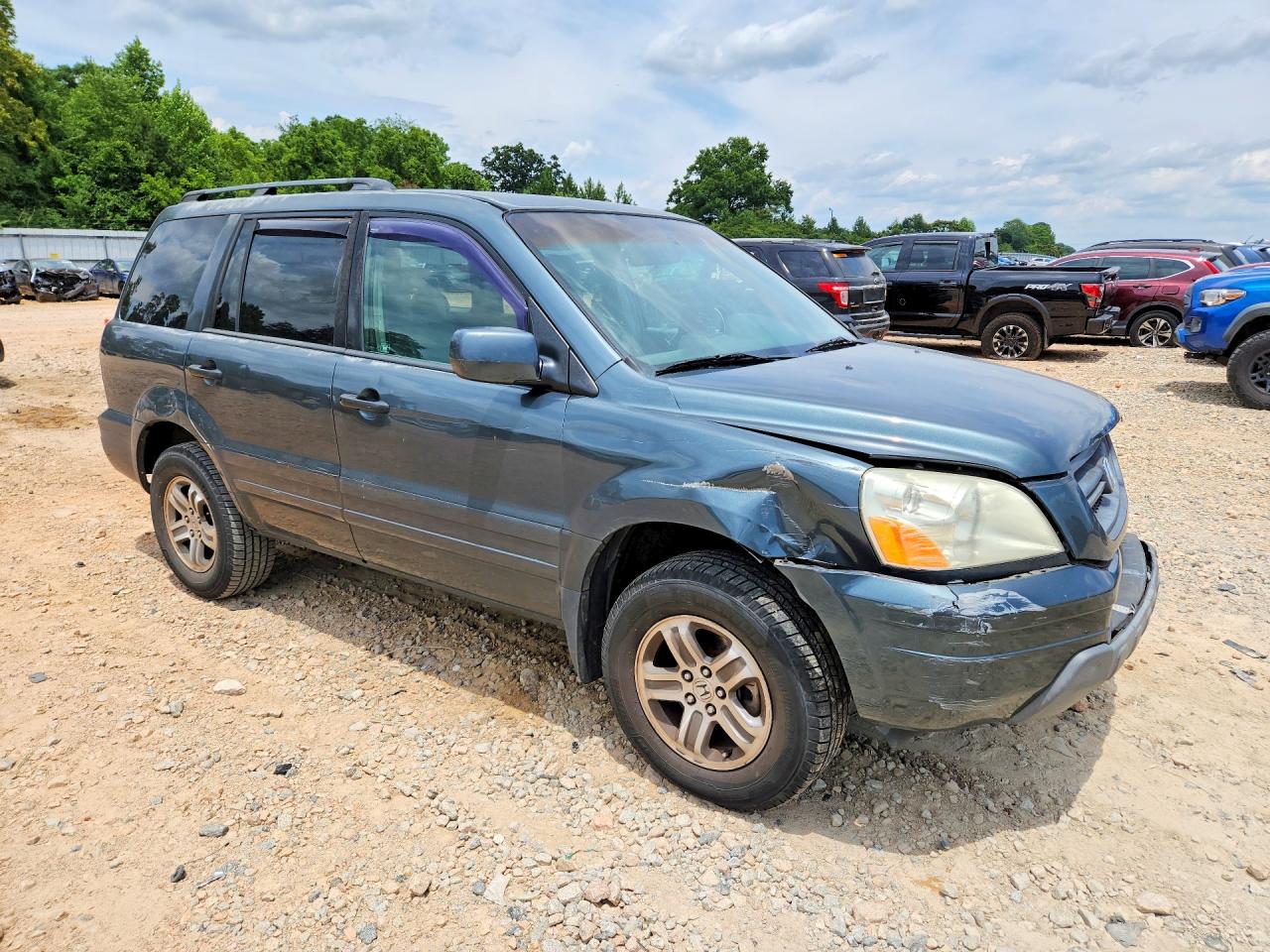 2004 Honda Pilot Exl Gray vin: 5FNYF18664B006215