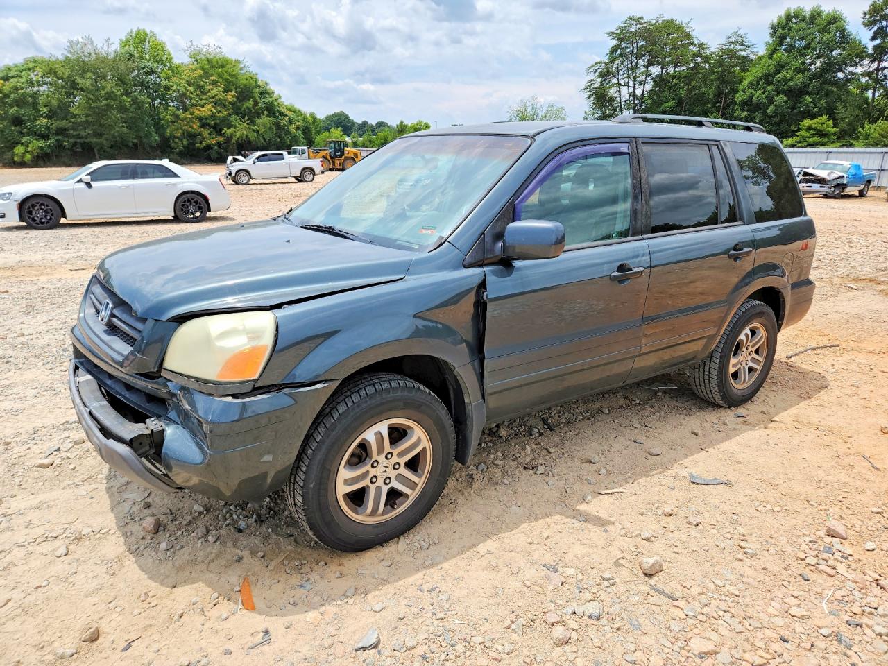 2004 Honda Pilot Exl Gray vin: 5FNYF18664B006215