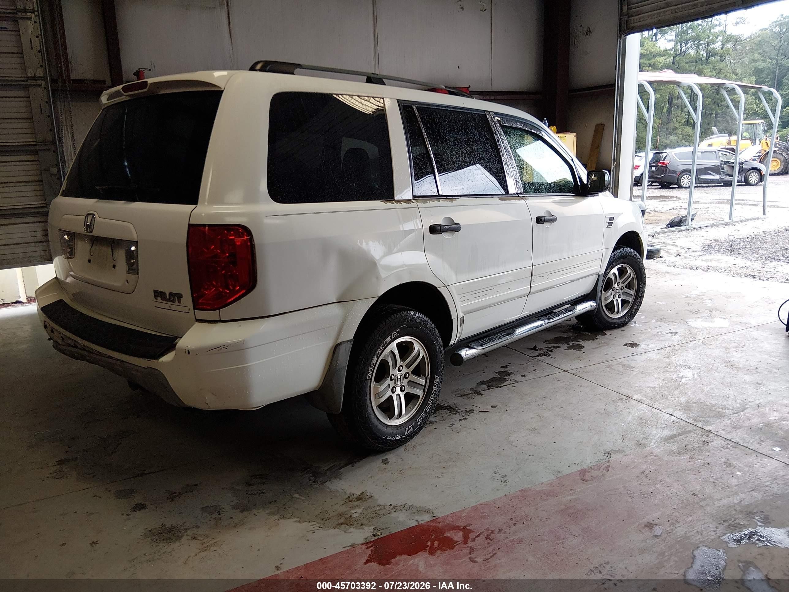 2005 Honda Pilot Ex-l Белый vin: 5FNYF18665B009195