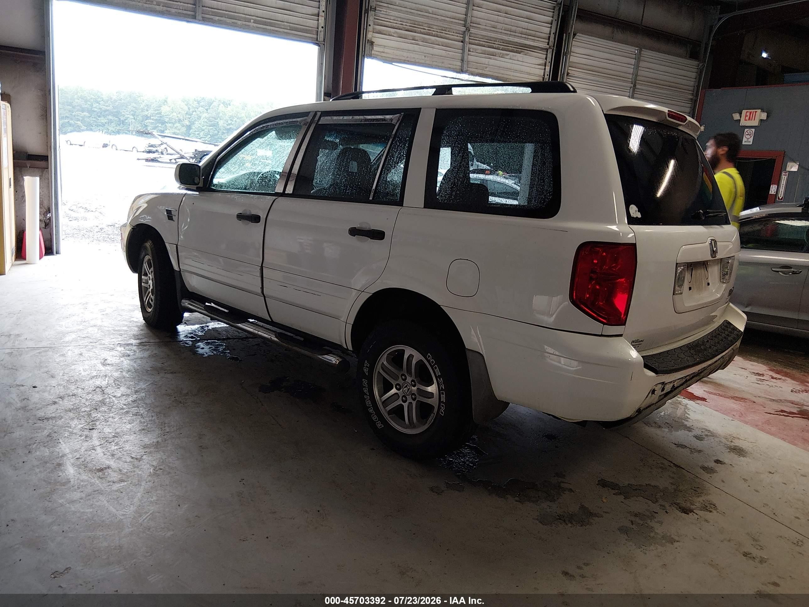 2005 Honda Pilot Ex-l Белый vin: 5FNYF18665B009195
