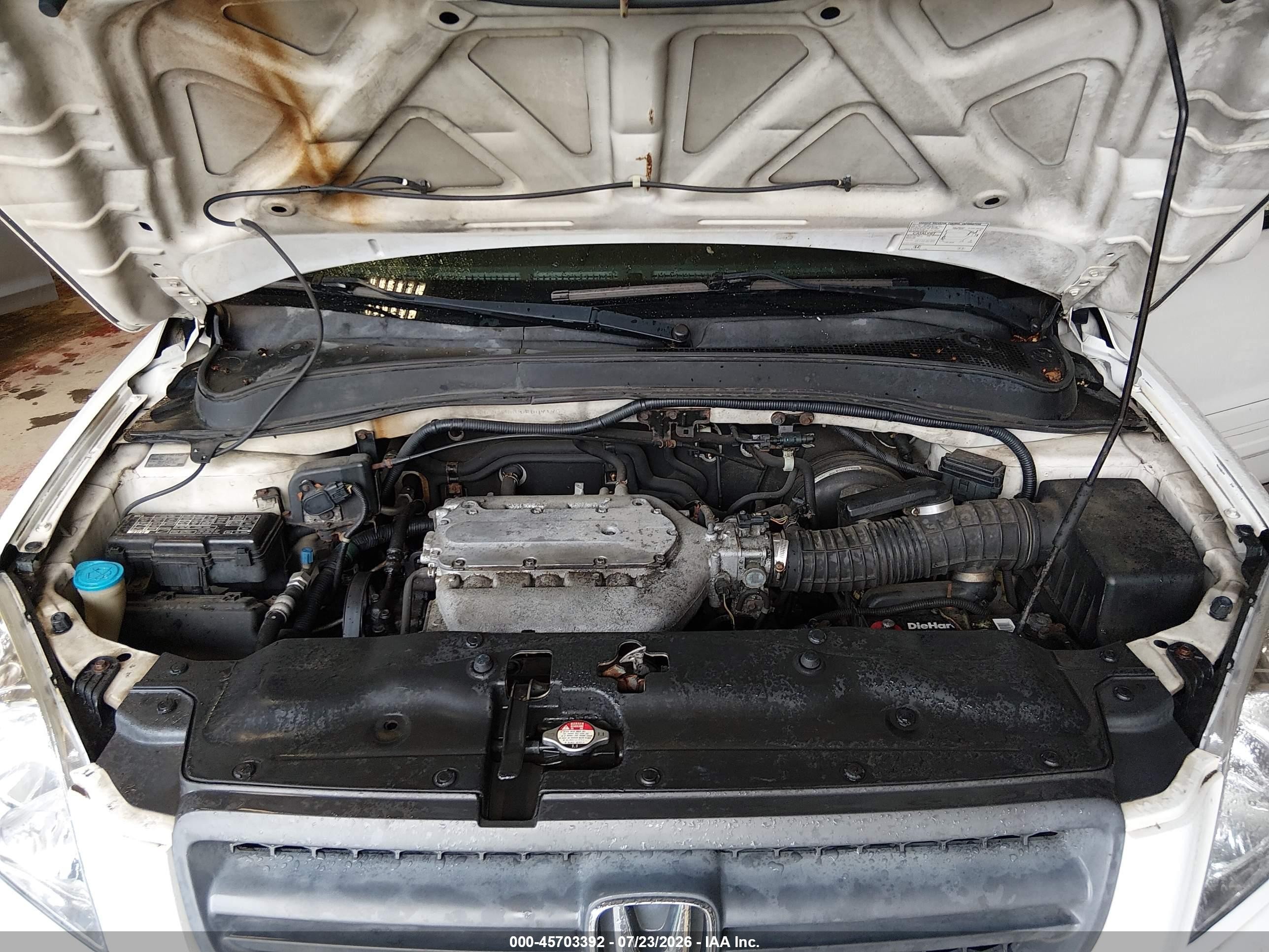 2005 Honda Pilot Ex-l Белый vin: 5FNYF18665B009195