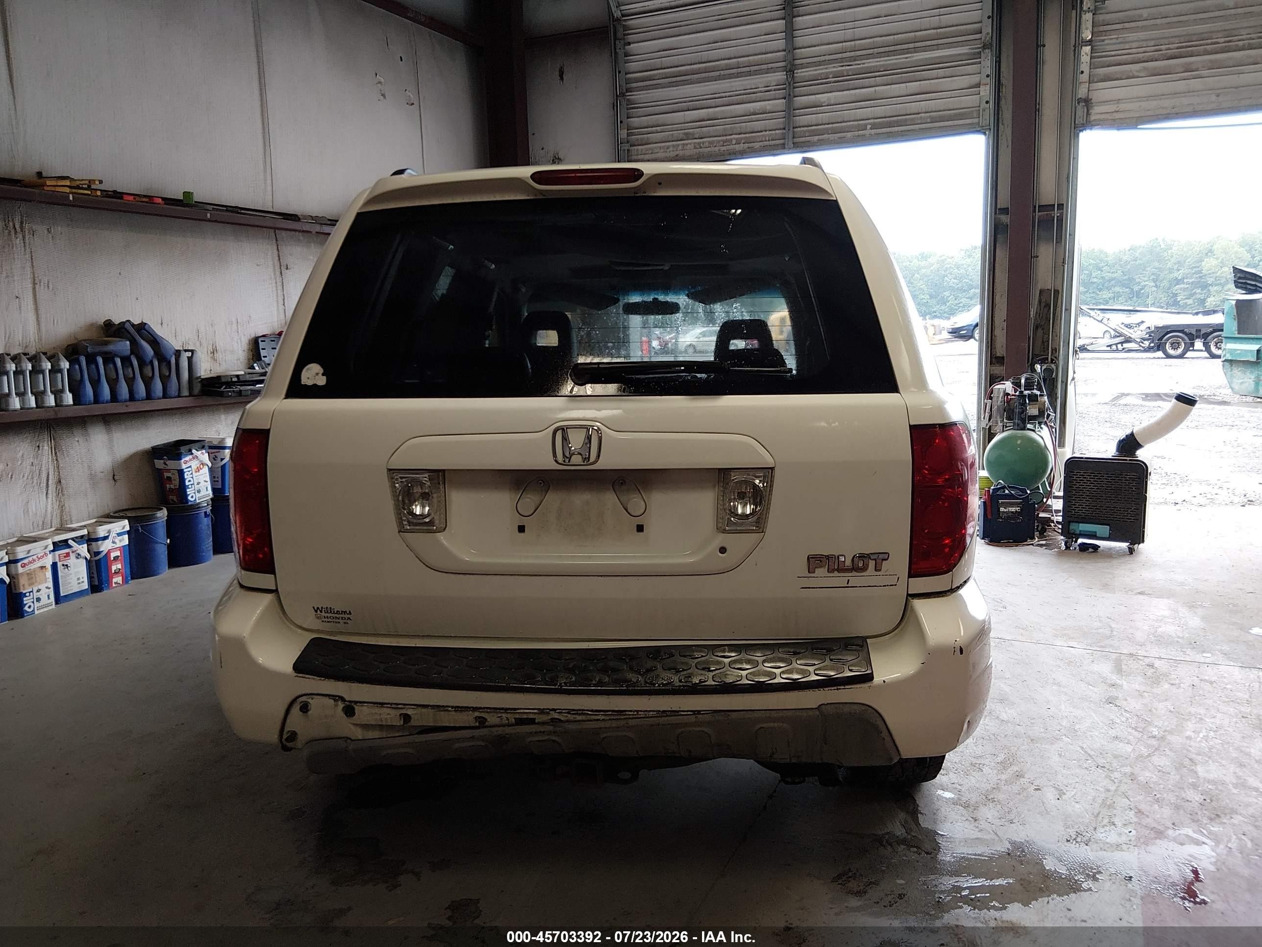 2005 Honda Pilot Ex-l Белый vin: 5FNYF18665B009195