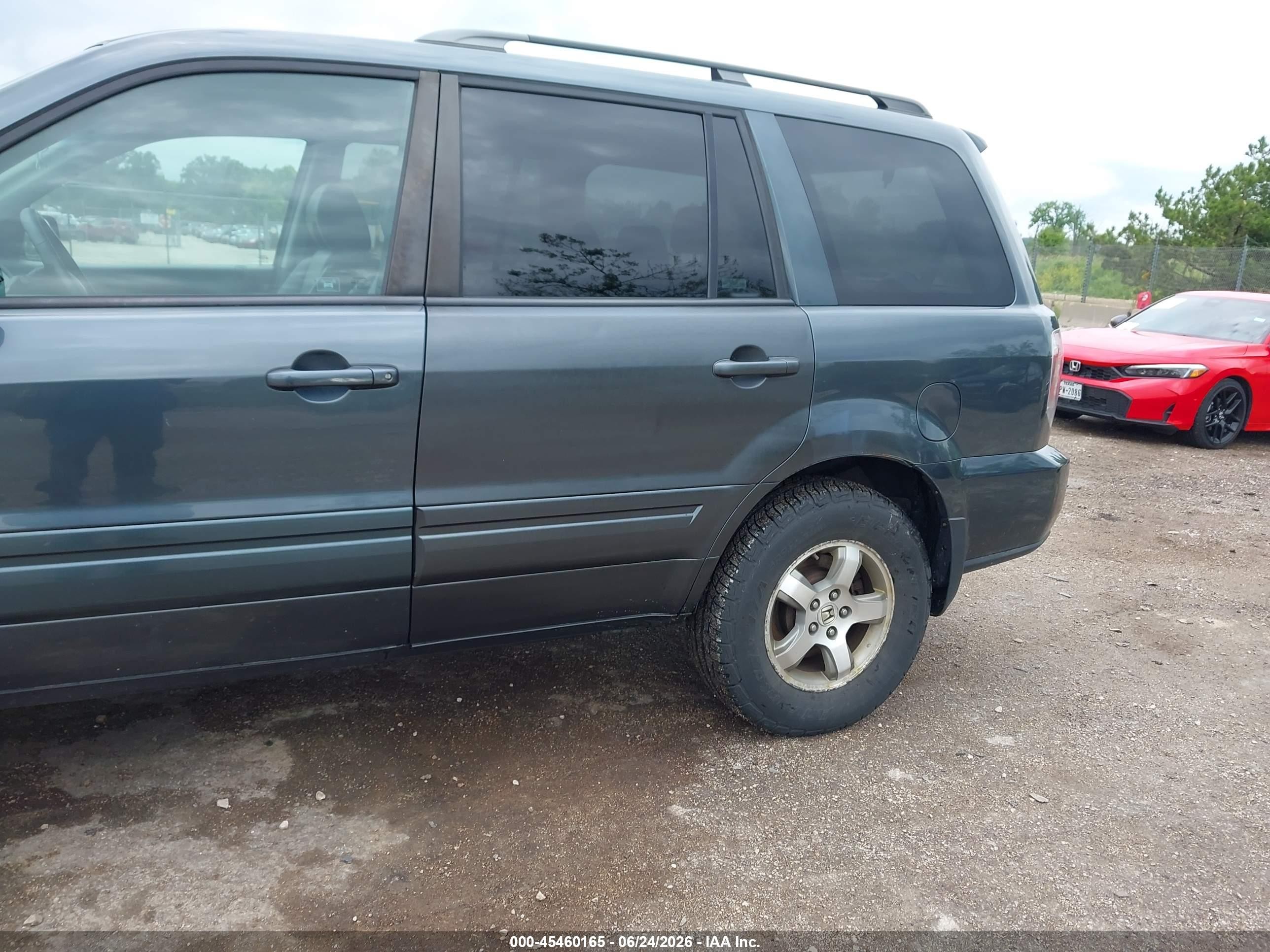 2006 Honda Pilot Ex-l Gray vin: 5FNYF18666B014978
