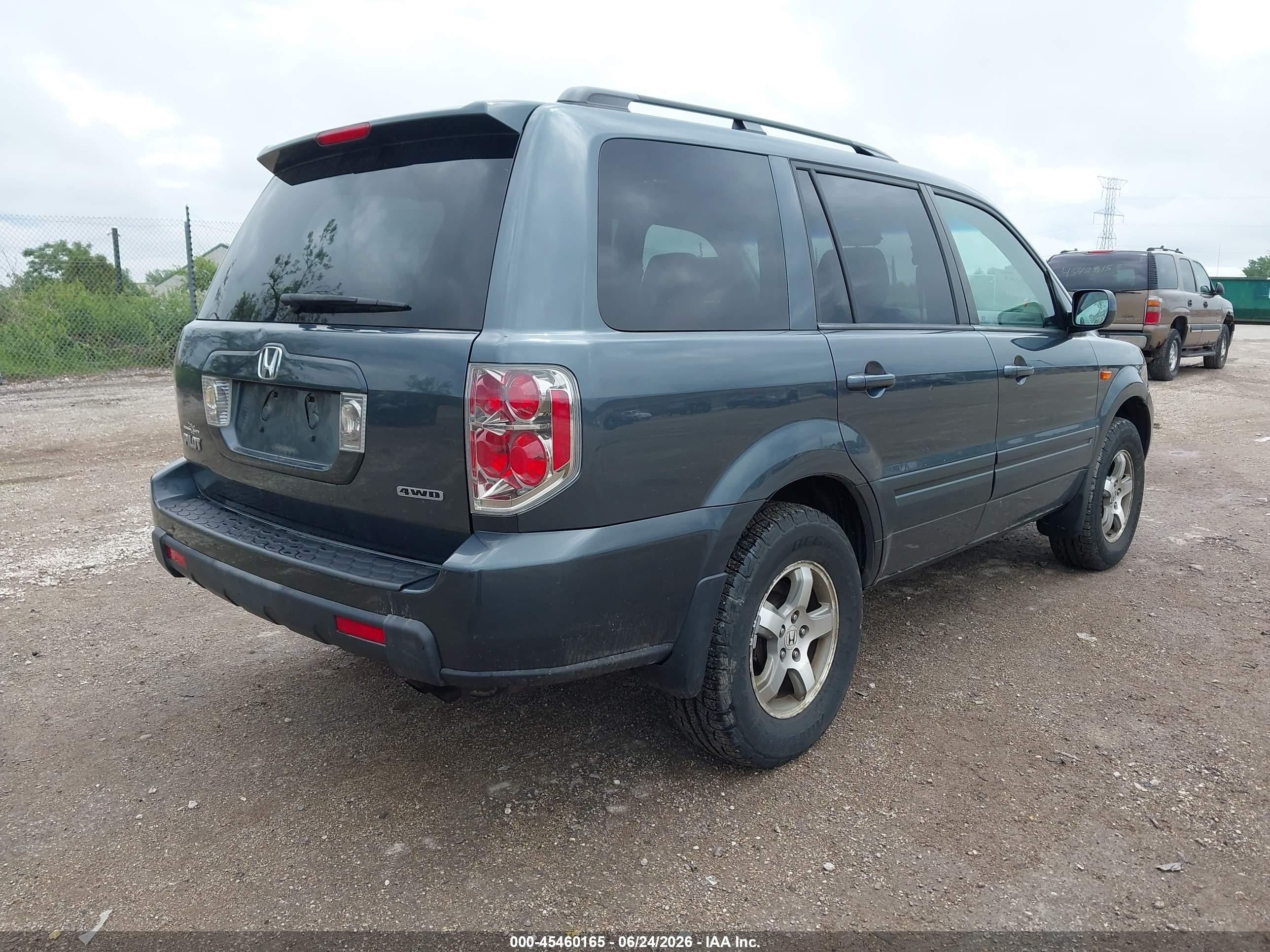 2006 Honda Pilot Ex-l Gray vin: 5FNYF18666B014978