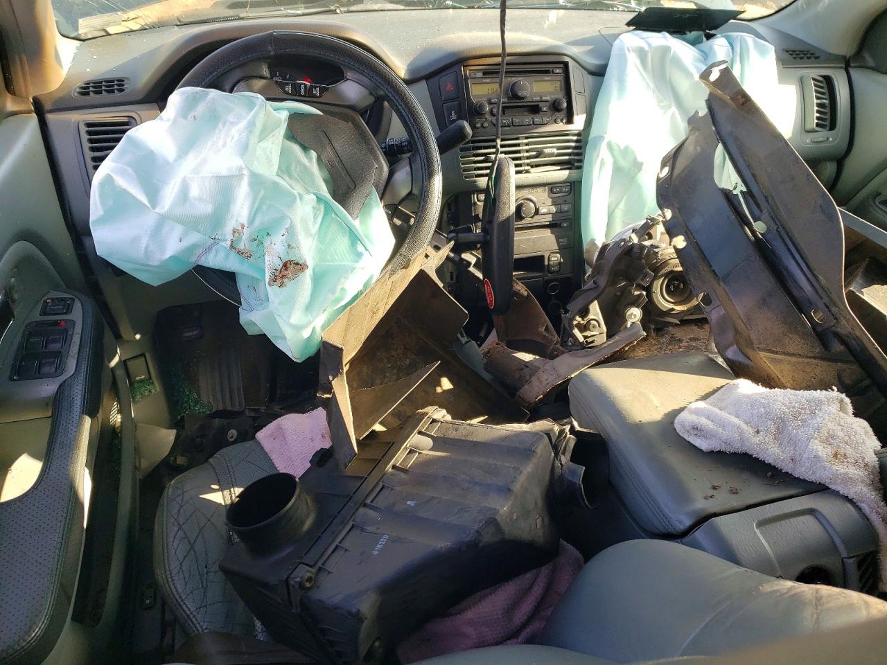 2004 Honda Pilot Exl Gray vin: 5FNYF18674B005266