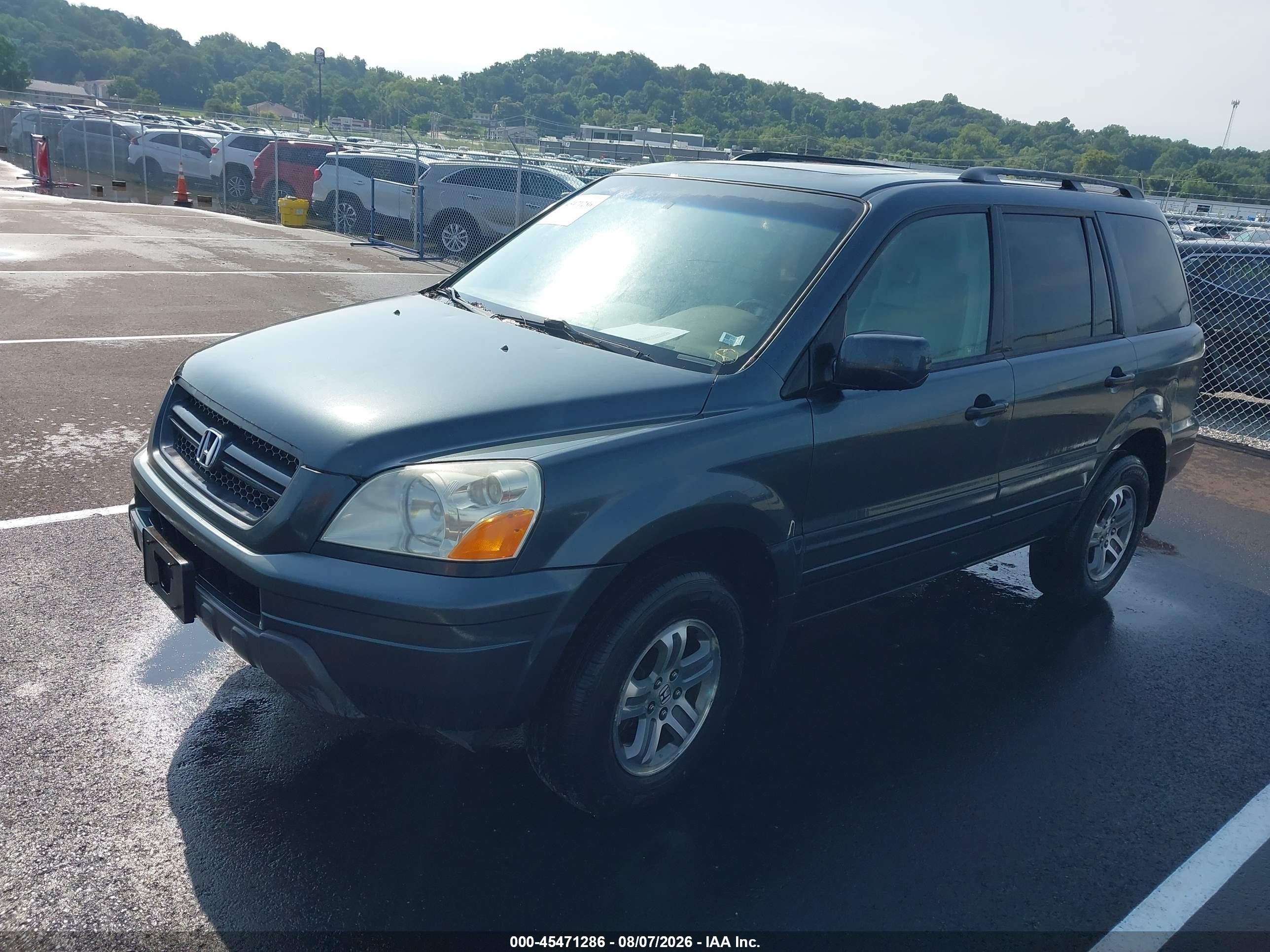 2005 Honda Pilot Ex-l Green vin: 5FNYF18675B016463