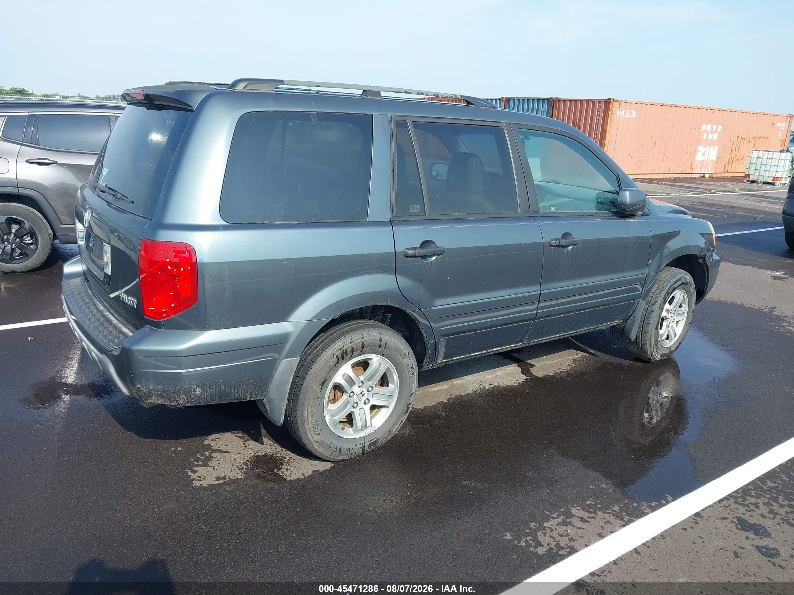 2005 Honda Pilot Ex-l Green vin: 5FNYF18675B016463