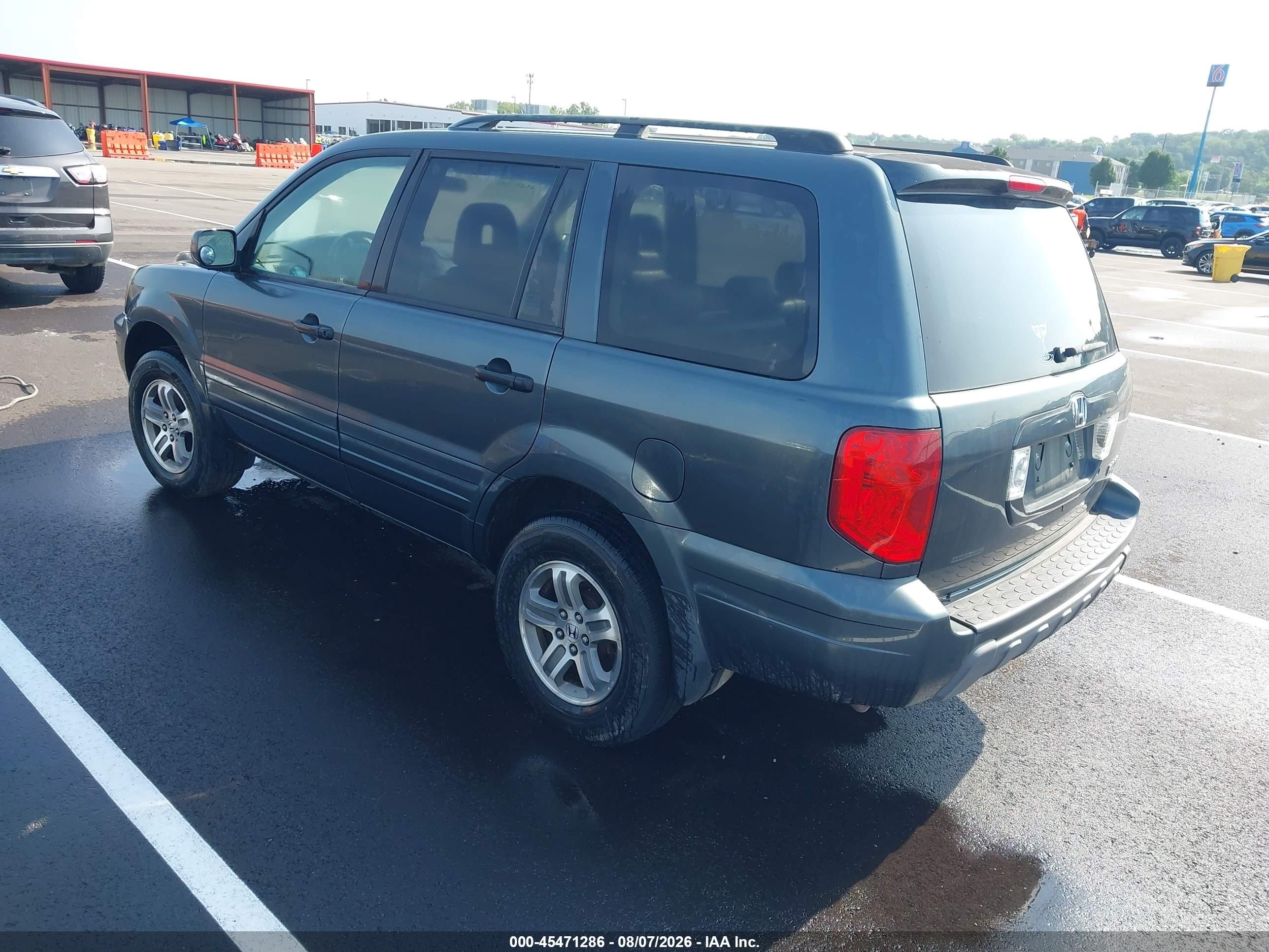 2005 Honda Pilot Ex-l Green vin: 5FNYF18675B016463