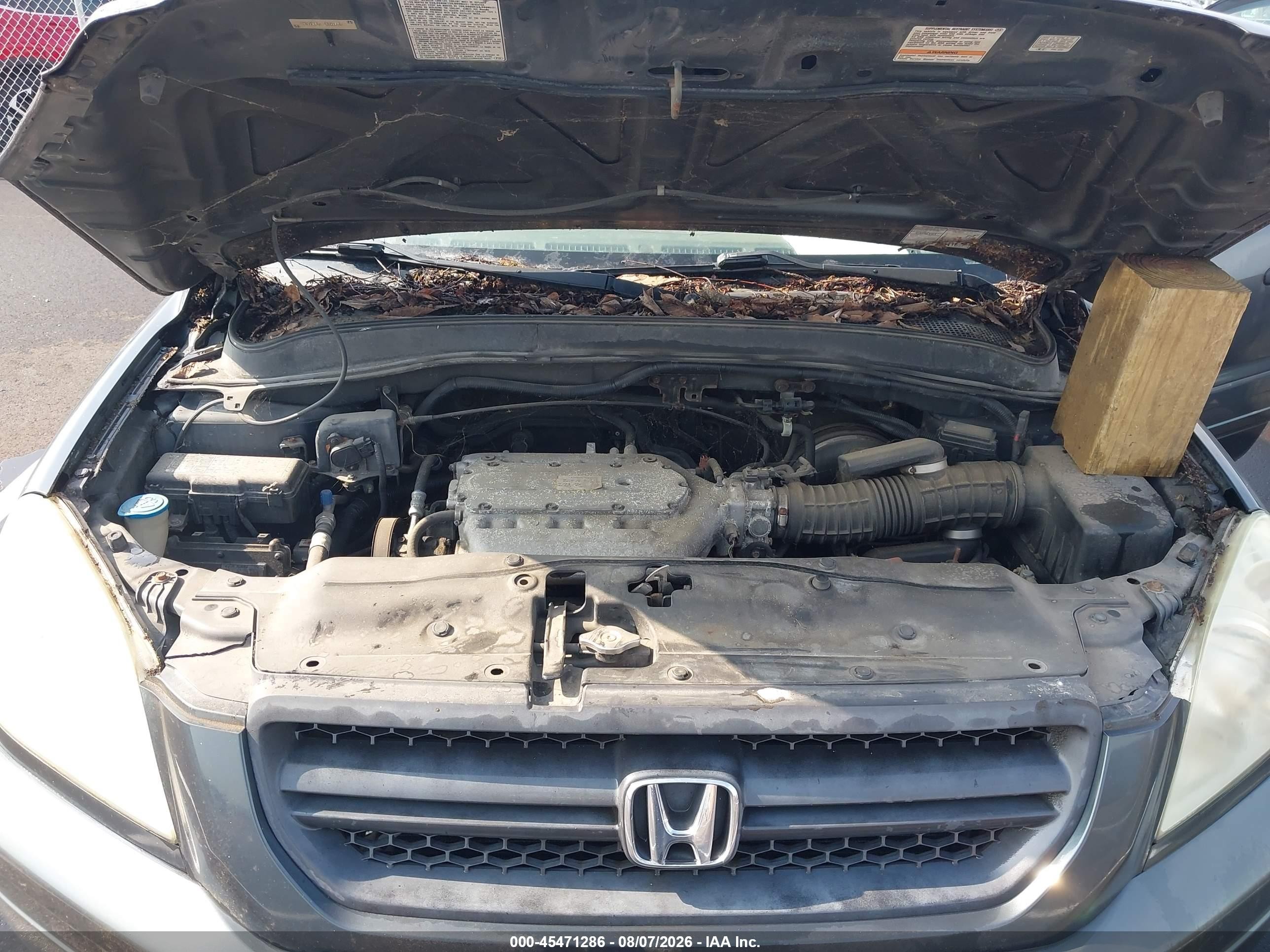 2005 Honda Pilot Ex-l Green vin: 5FNYF18675B016463