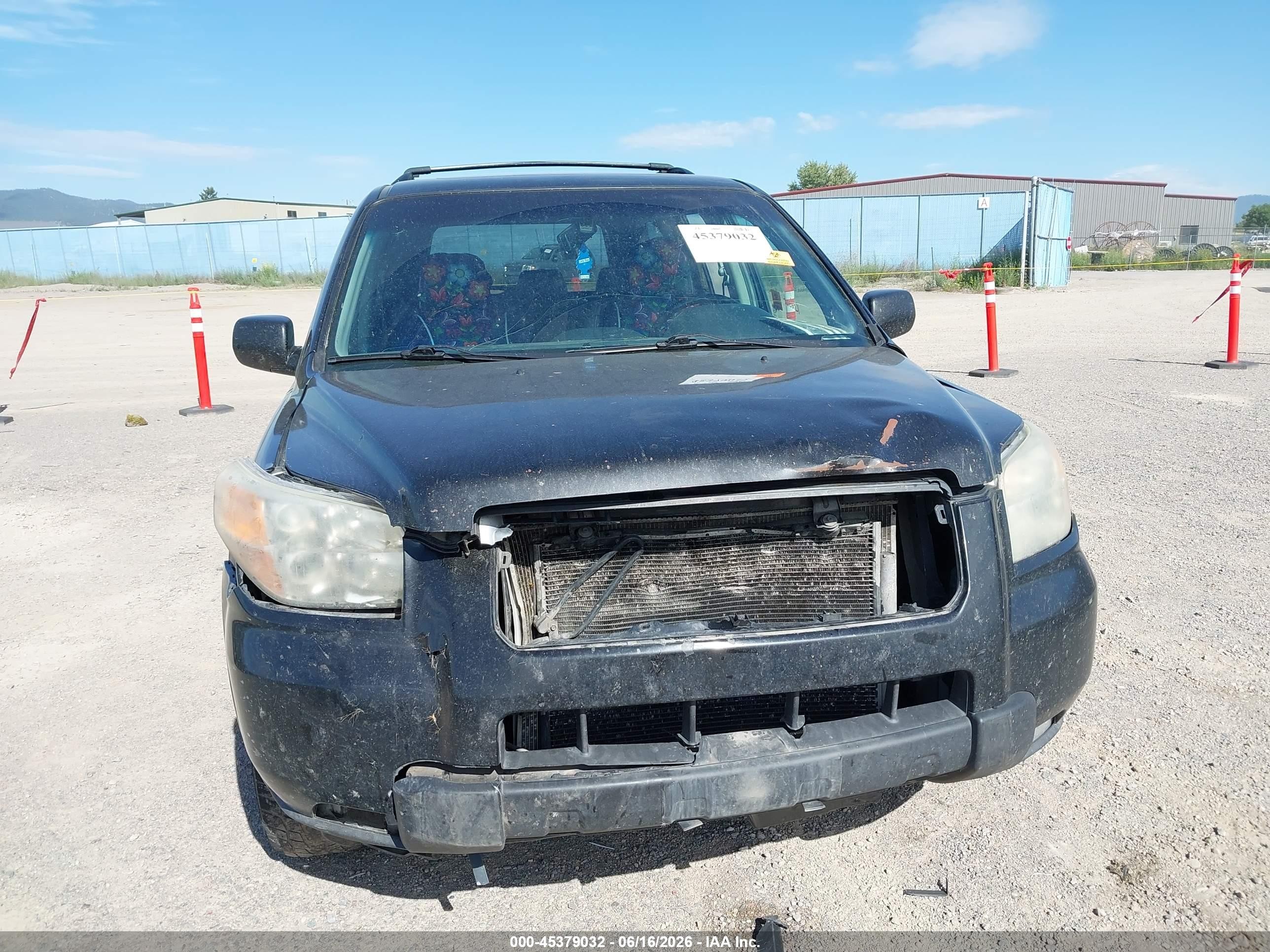 2007 Honda Pilot Ex-l Black vin: 5FNYF18677B022234