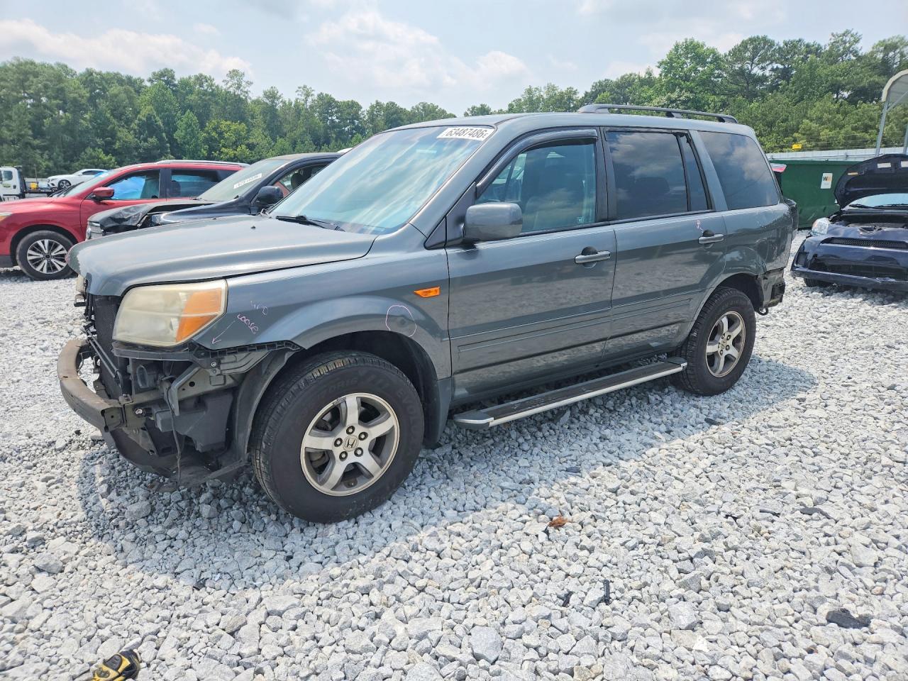 2007 Honda Pilot Exl Угольный vin: 5FNYF18677B030365