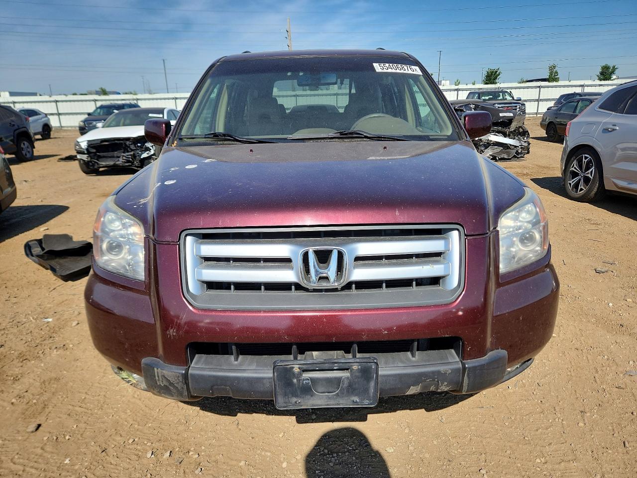 2008 Honda Pilot Exl Burgundy vin: 5FNYF18678B002874