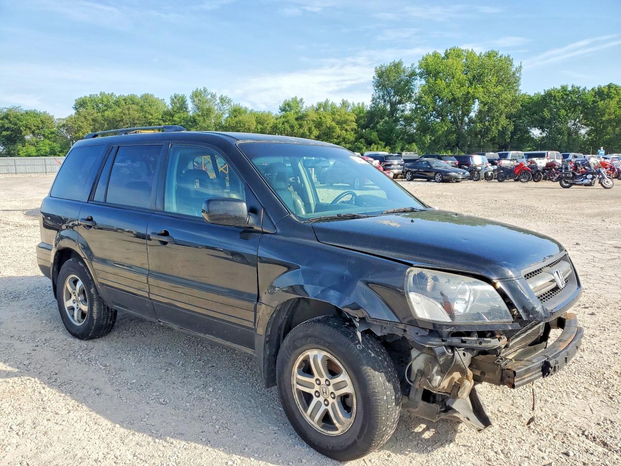 2005 Honda Pilot Exl Black vin: 5FNYF18685B058611