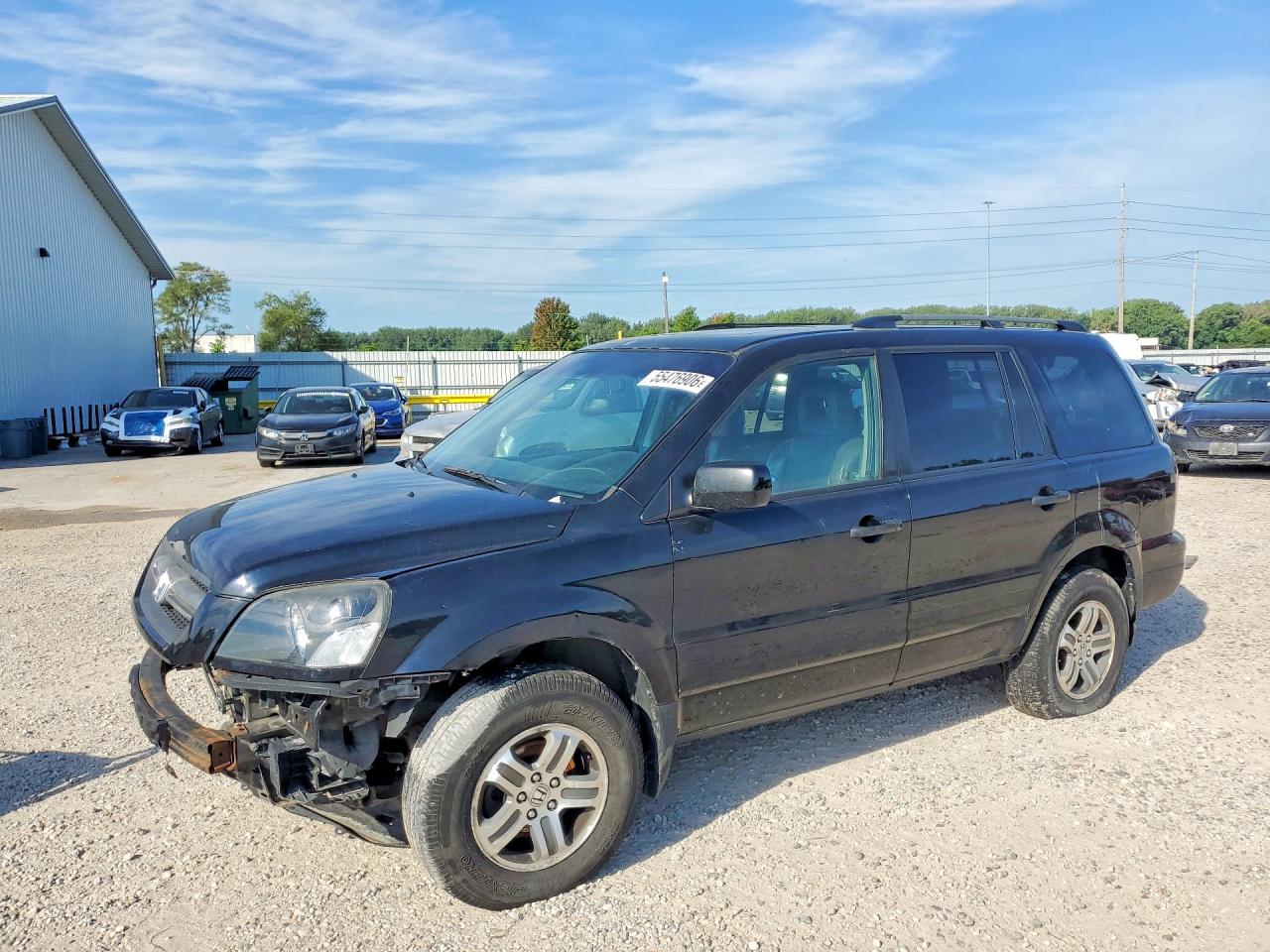 2005 Honda Pilot Exl Black vin: 5FNYF18685B058611