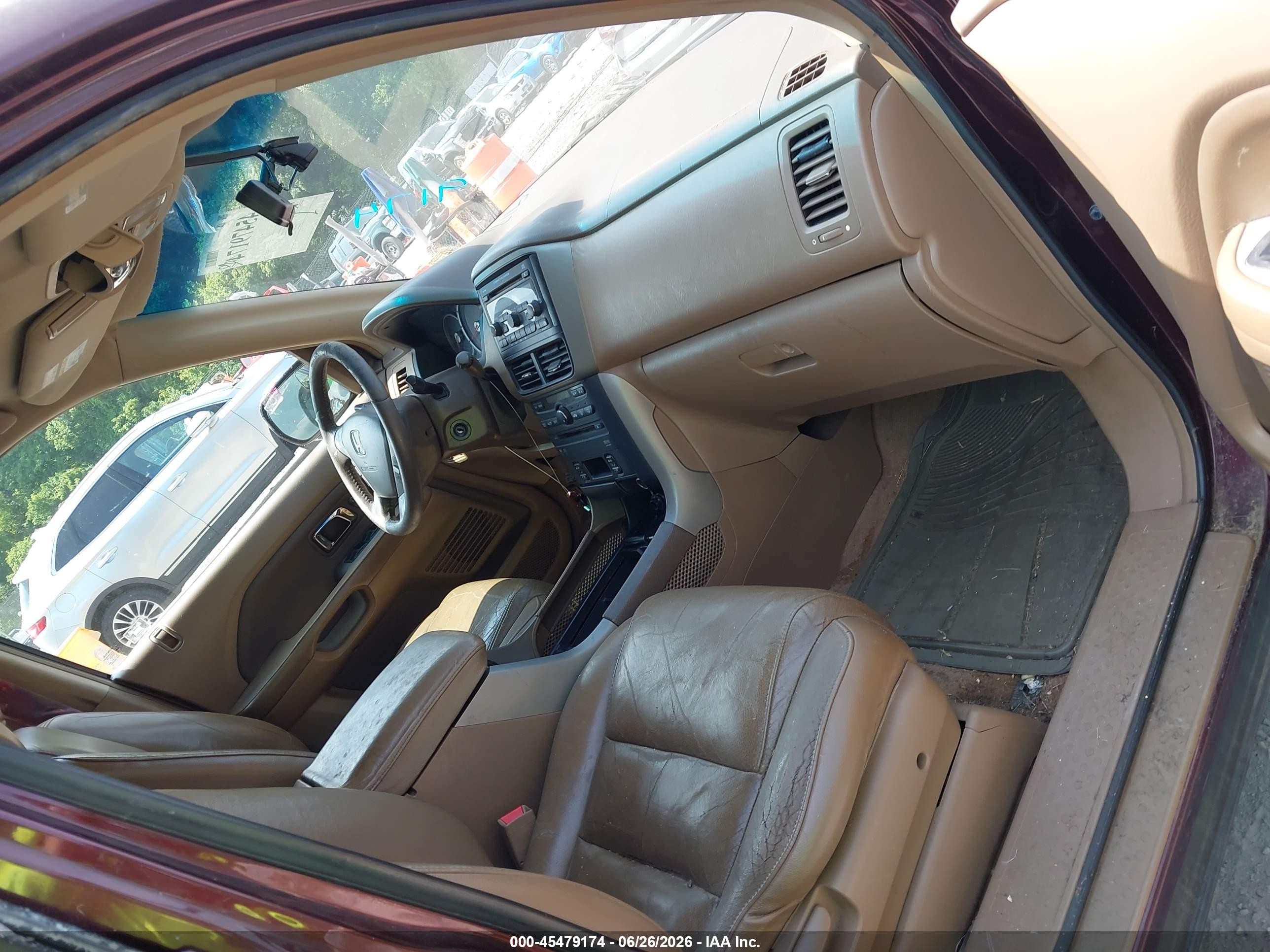 2007 Honda Pilot Ex-l Темно-бордовый vin: 5FNYF18687B002249
