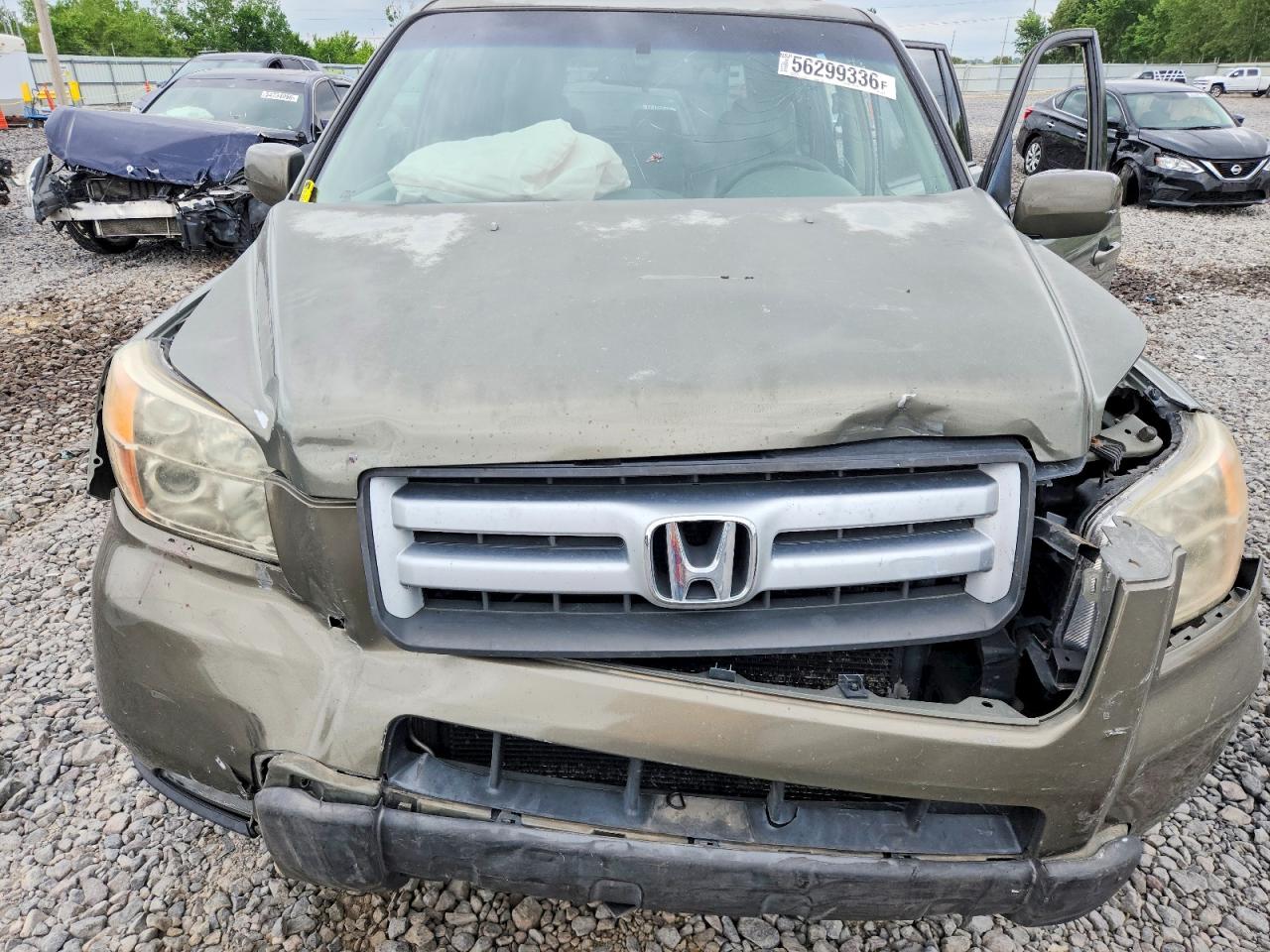 2008 Honda Pilot Exl Green vin: 5FNYF18688B010286
