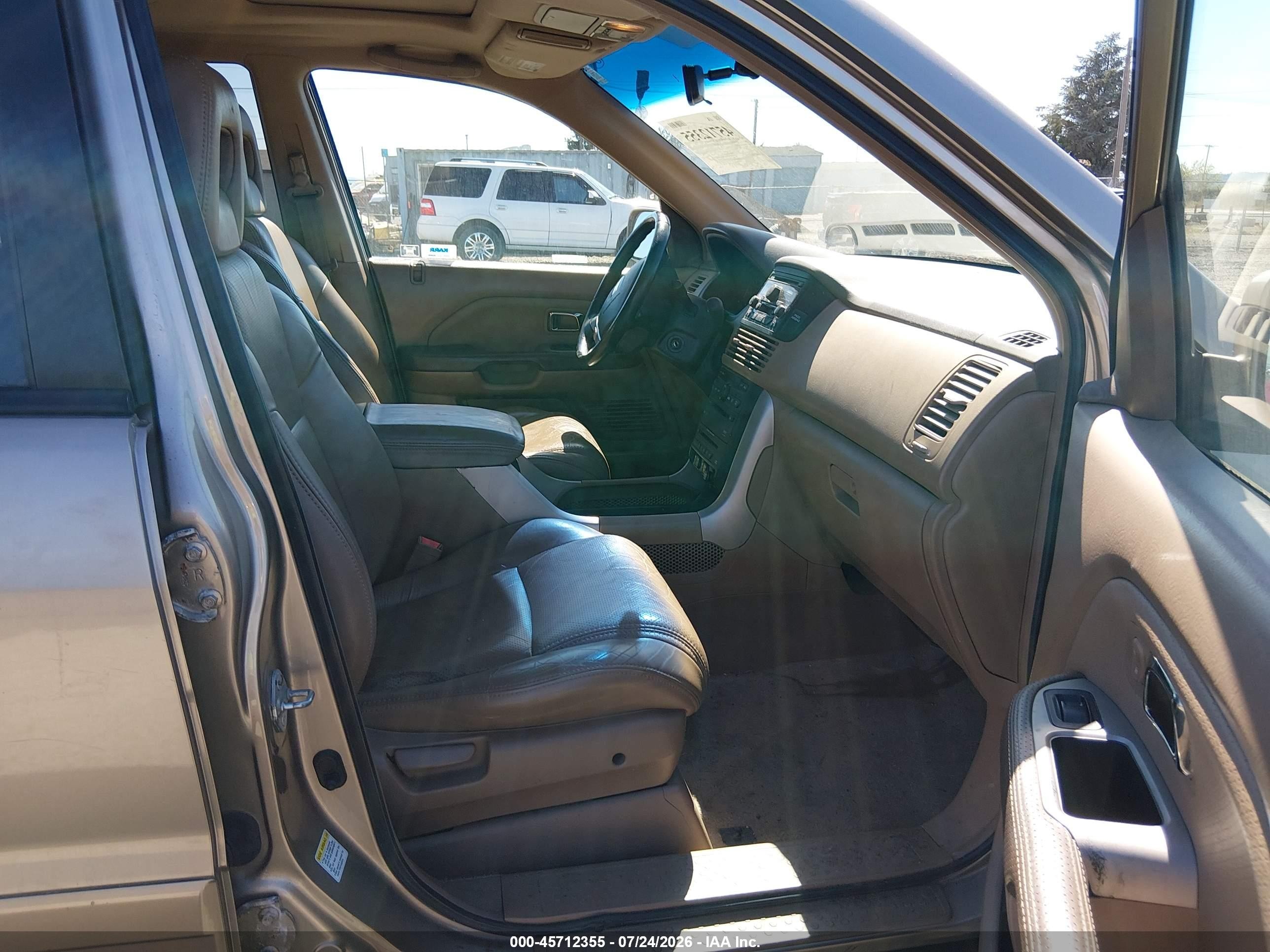2005 Honda Pilot Ex-l Gold vin: 5FNYF18695B038691