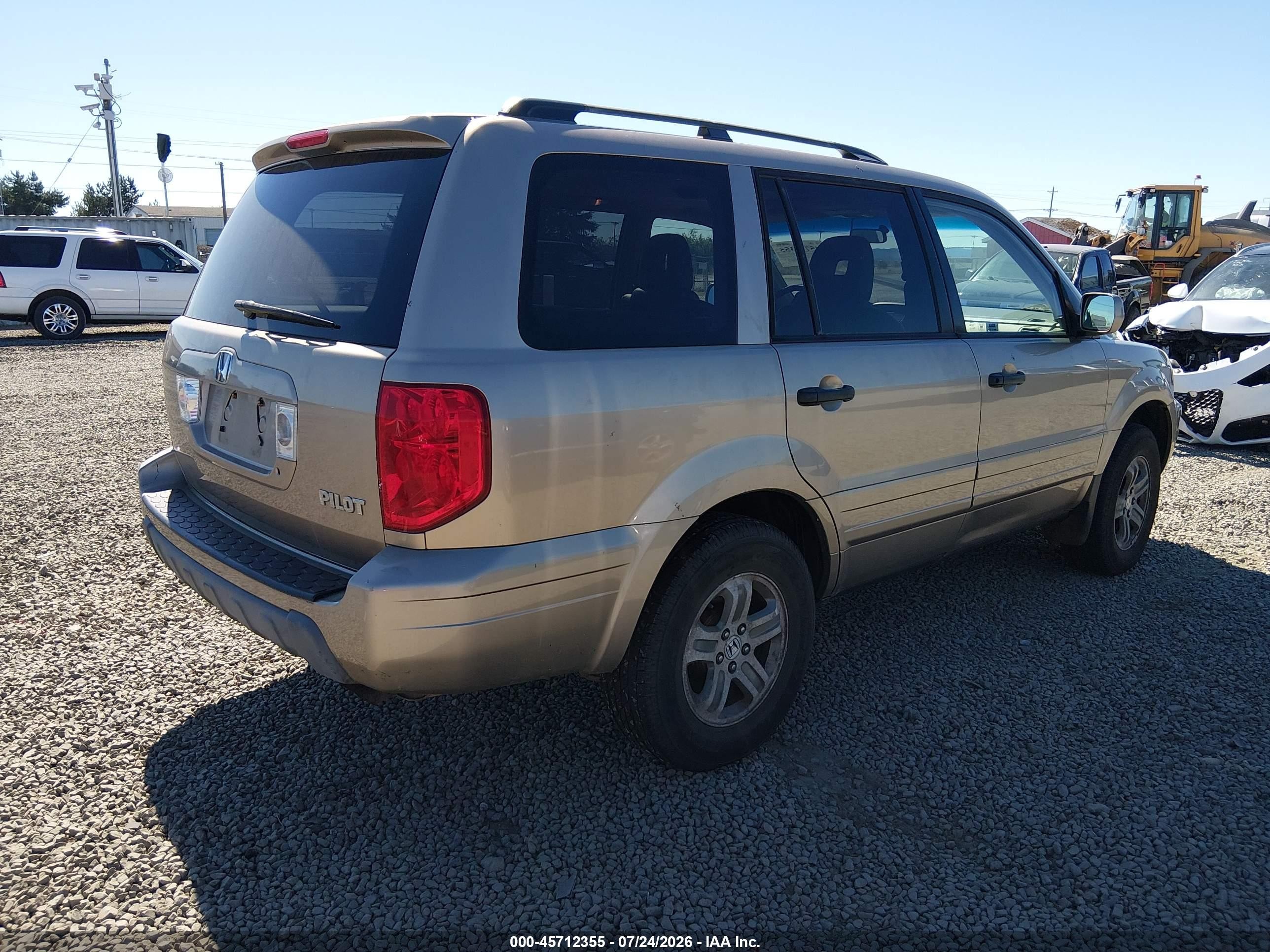 2005 Honda Pilot Ex-l Gold vin: 5FNYF18695B038691