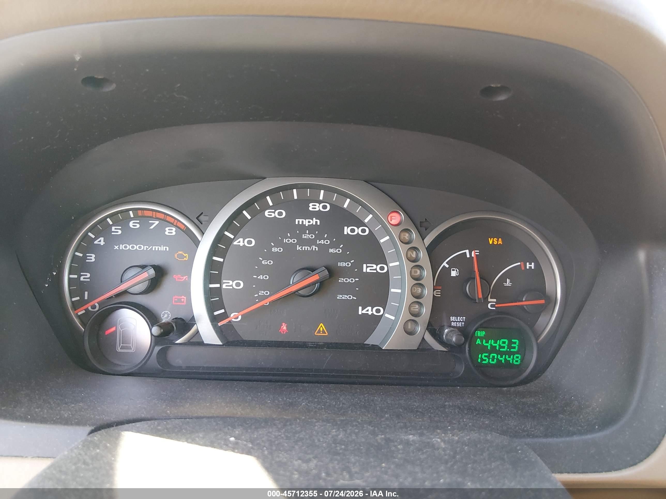 2005 Honda Pilot Ex-l Gold vin: 5FNYF18695B038691