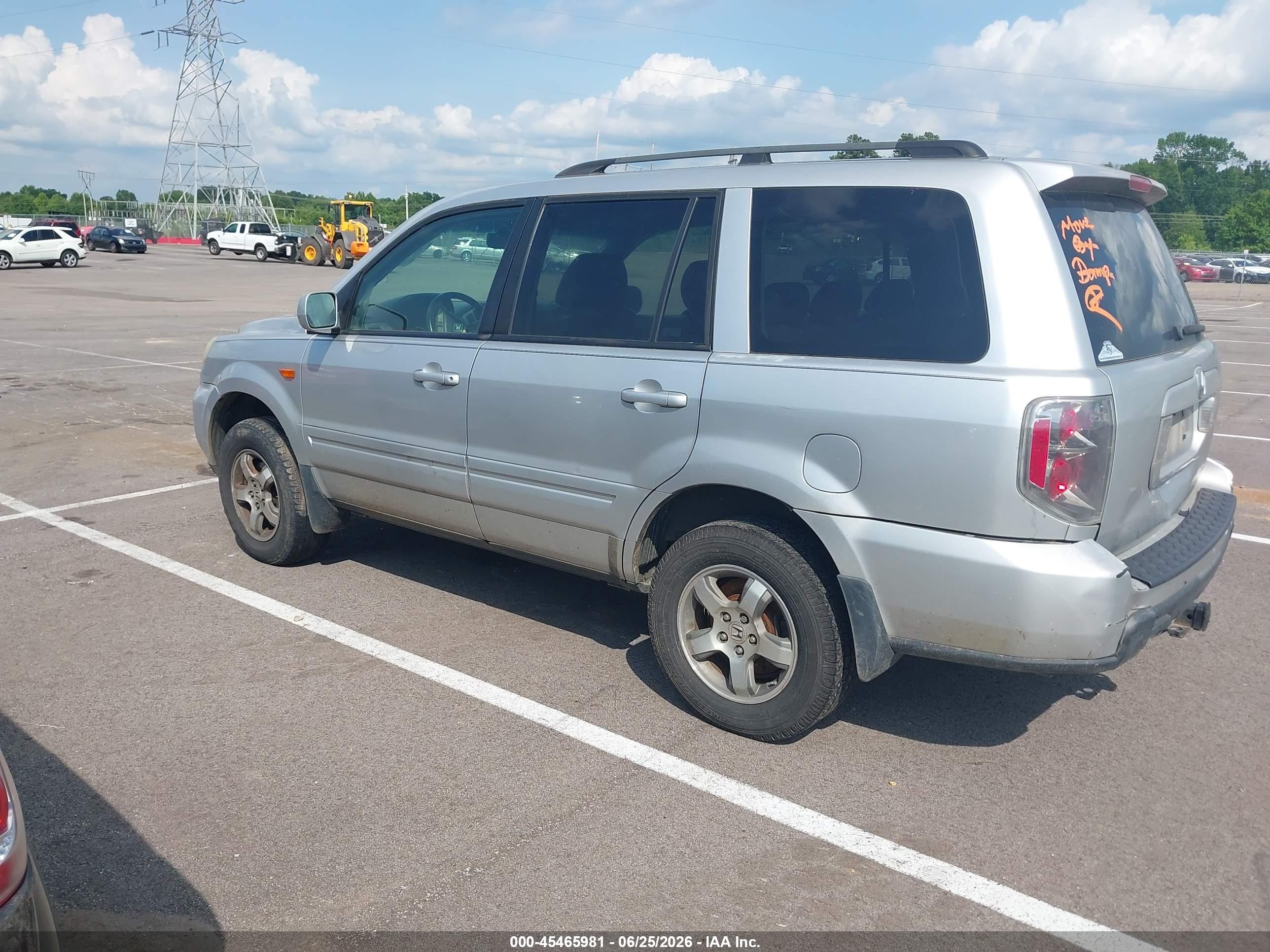 2006 Honda Pilot Ex-l Silver vin: 5FNYF18696B030480