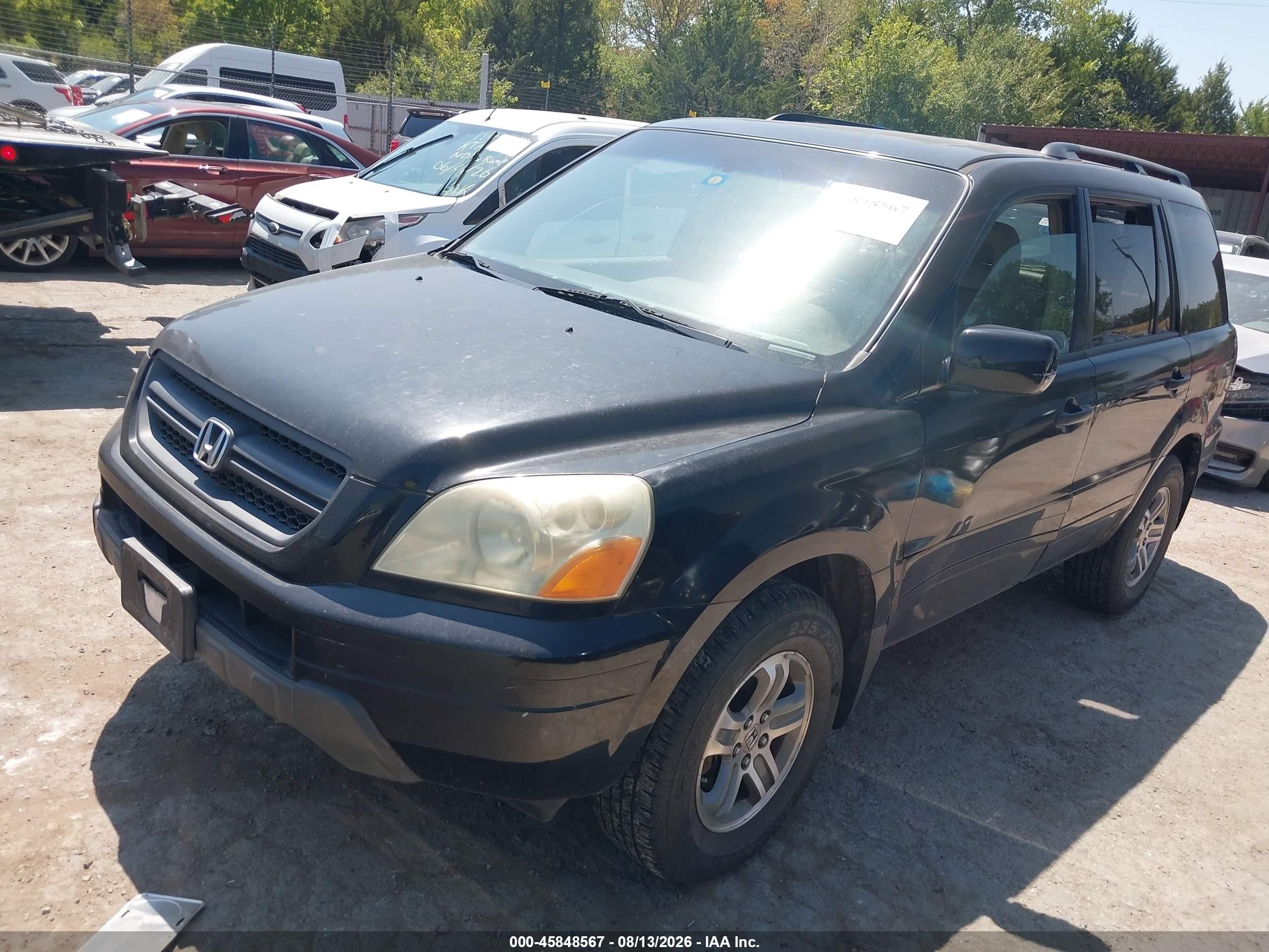 2005 Honda Pilot Ex-l Черный vin: 5FNYF186X5B021365