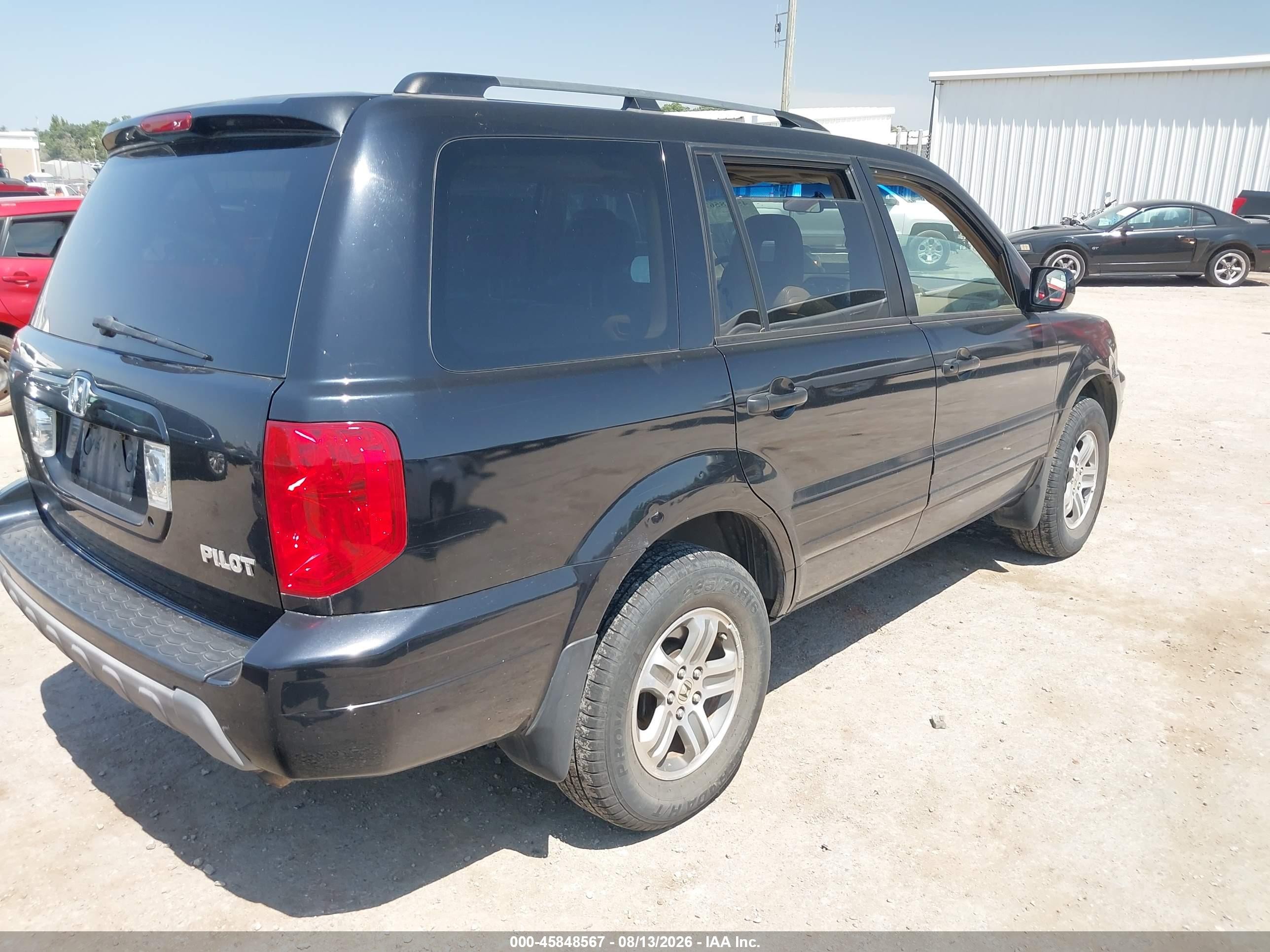2005 Honda Pilot Ex-l Черный vin: 5FNYF186X5B021365