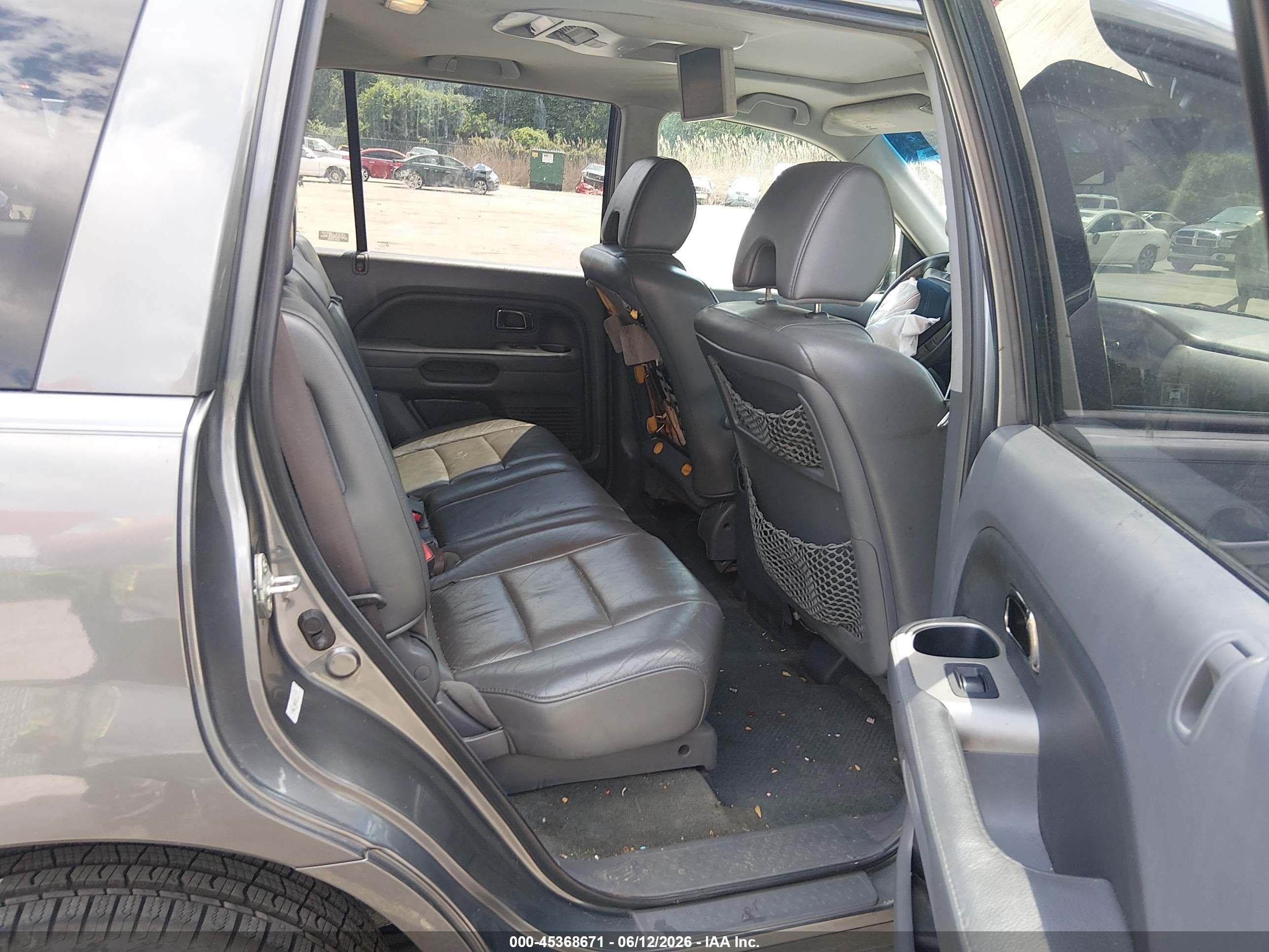 2008 Honda Pilot Ex-l Gray vin: 5FNYF186X8B022875