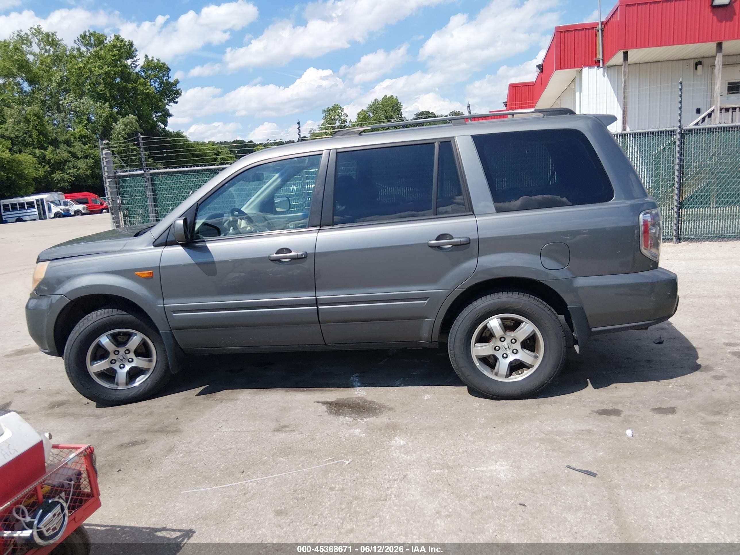 2008 Honda Pilot Ex-l Gray vin: 5FNYF186X8B022875