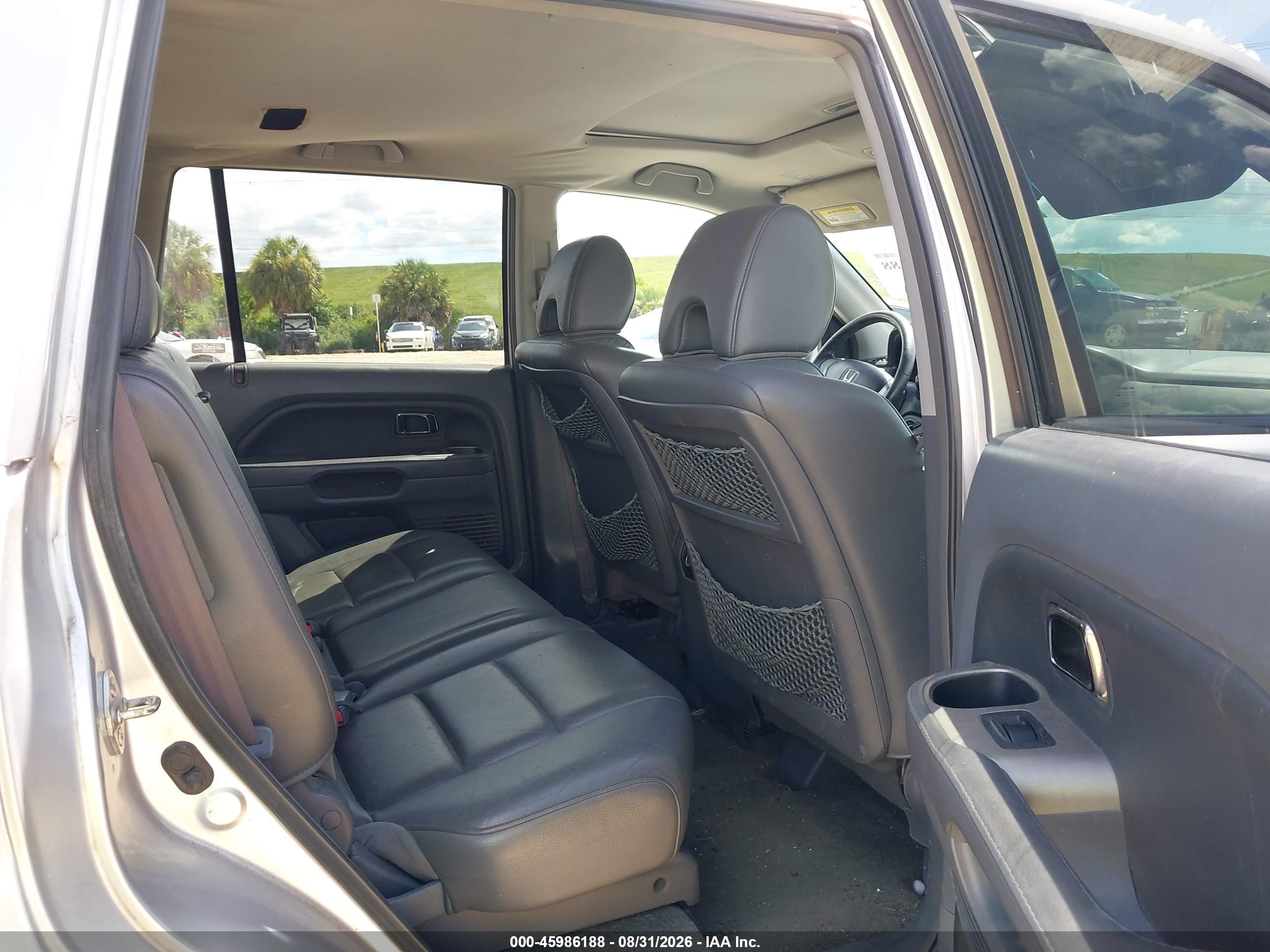 2007 Honda Pilot Ex-l Silver vin: 5FNYF18707B011424
