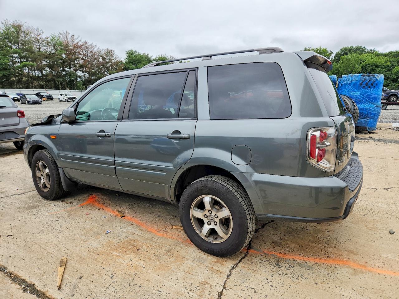 2008 Honda Pilot Exl Gray vin: 5FNYF18708B000196
