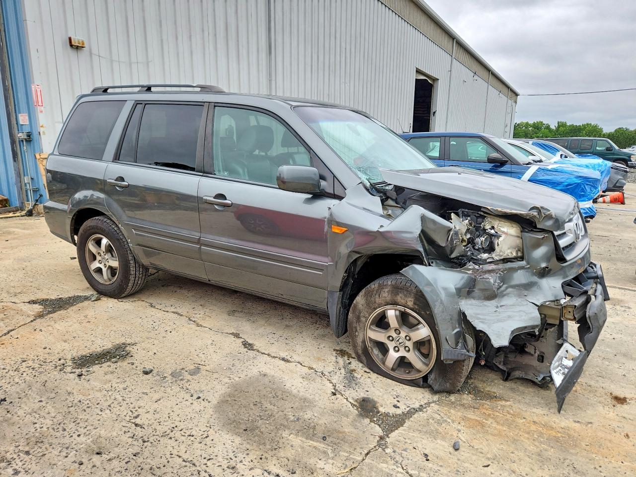 2008 Honda Pilot Exl Gray vin: 5FNYF18708B000196