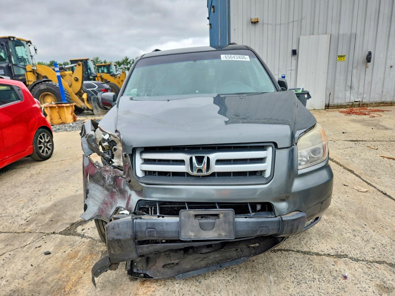2008 Honda Pilot Exl Gray vin: 5FNYF18708B000196