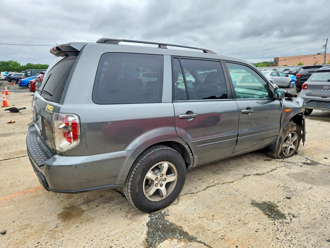 2008 Honda Pilot Exl Gray vin: 5FNYF18708B000196
