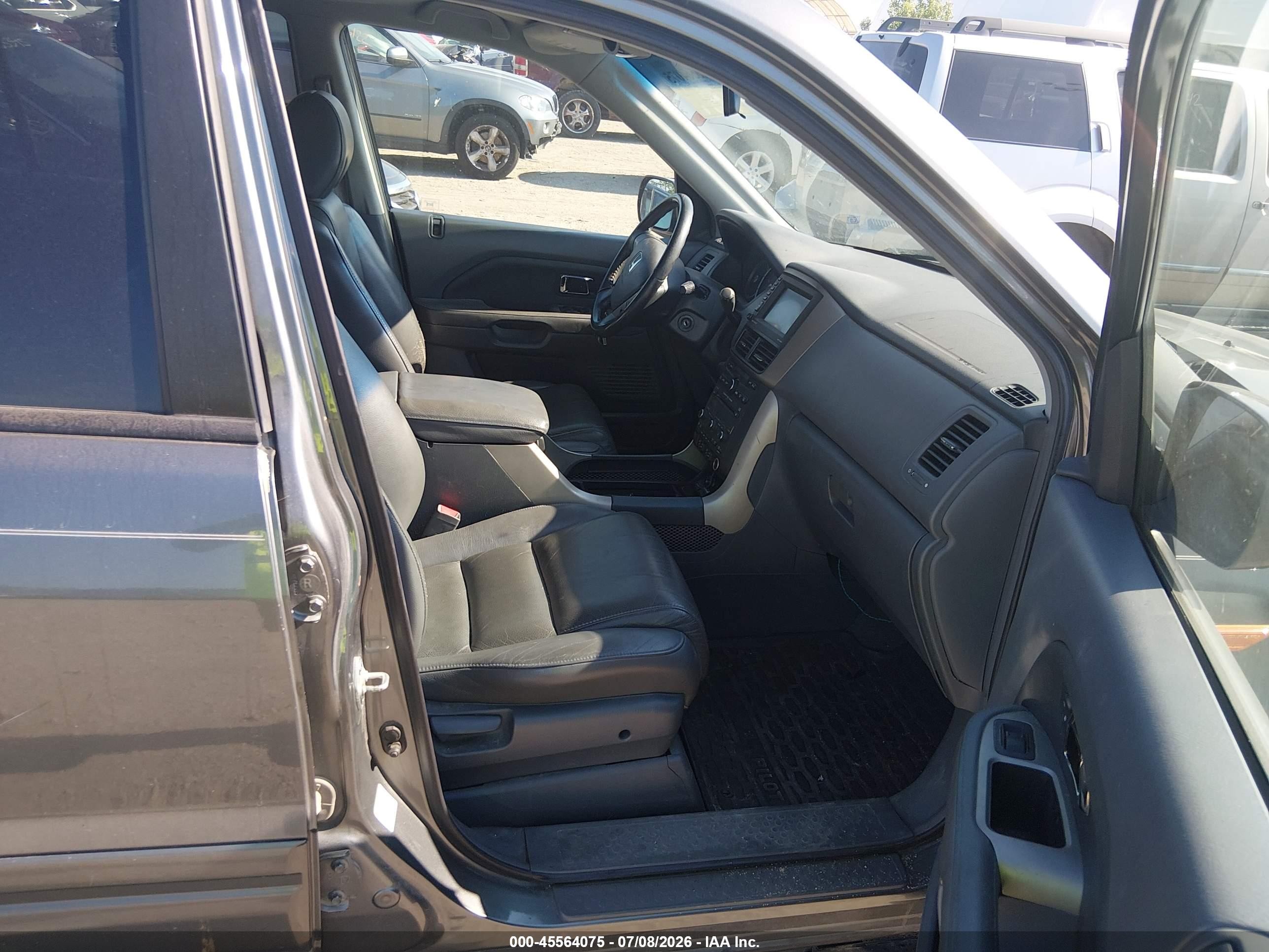 2007 Honda Pilot Ex-l Gray vin: 5FNYF18717B013795