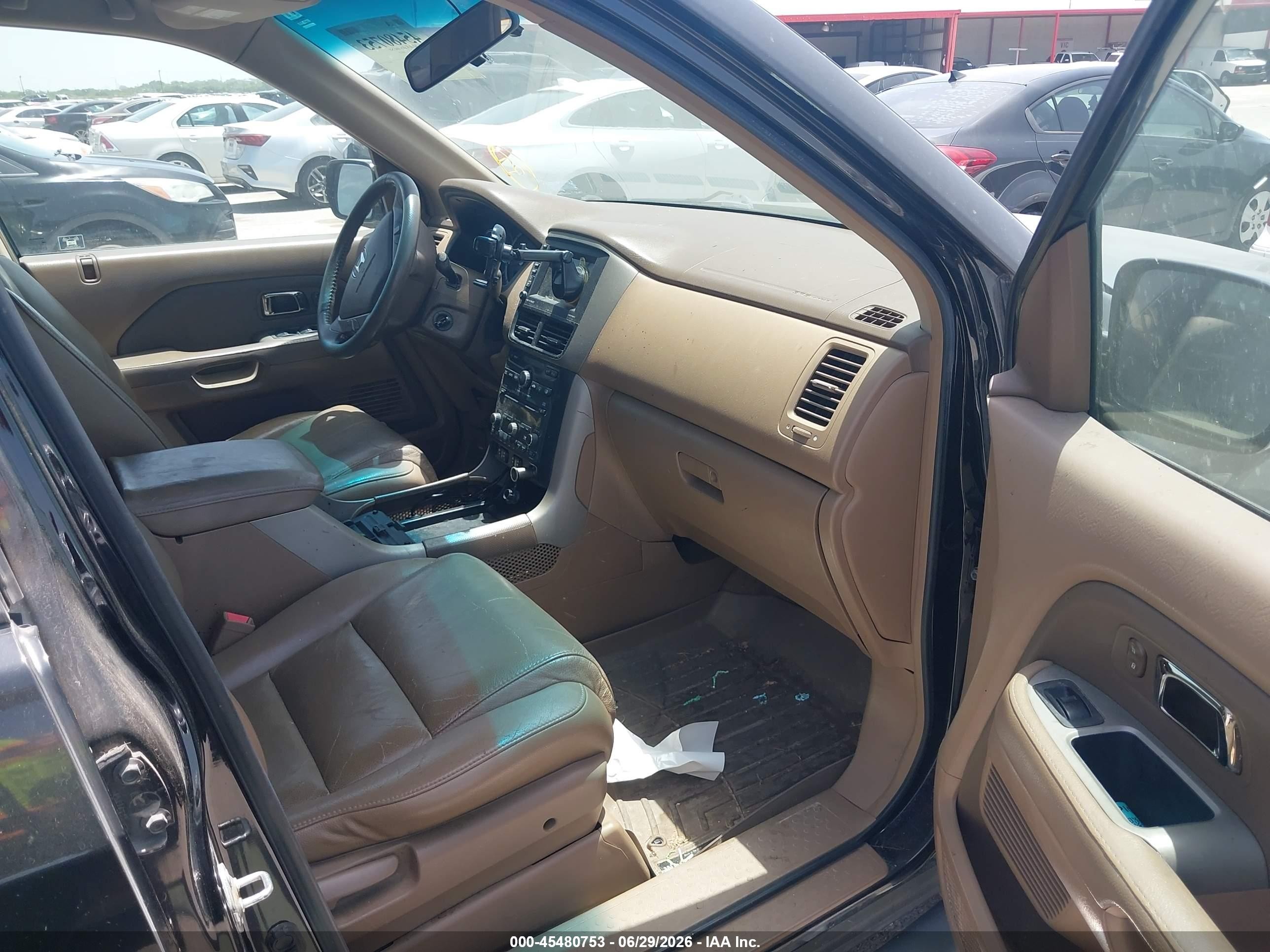 2007 Honda Pilot Ex-l Black vin: 5FNYF18717B029656