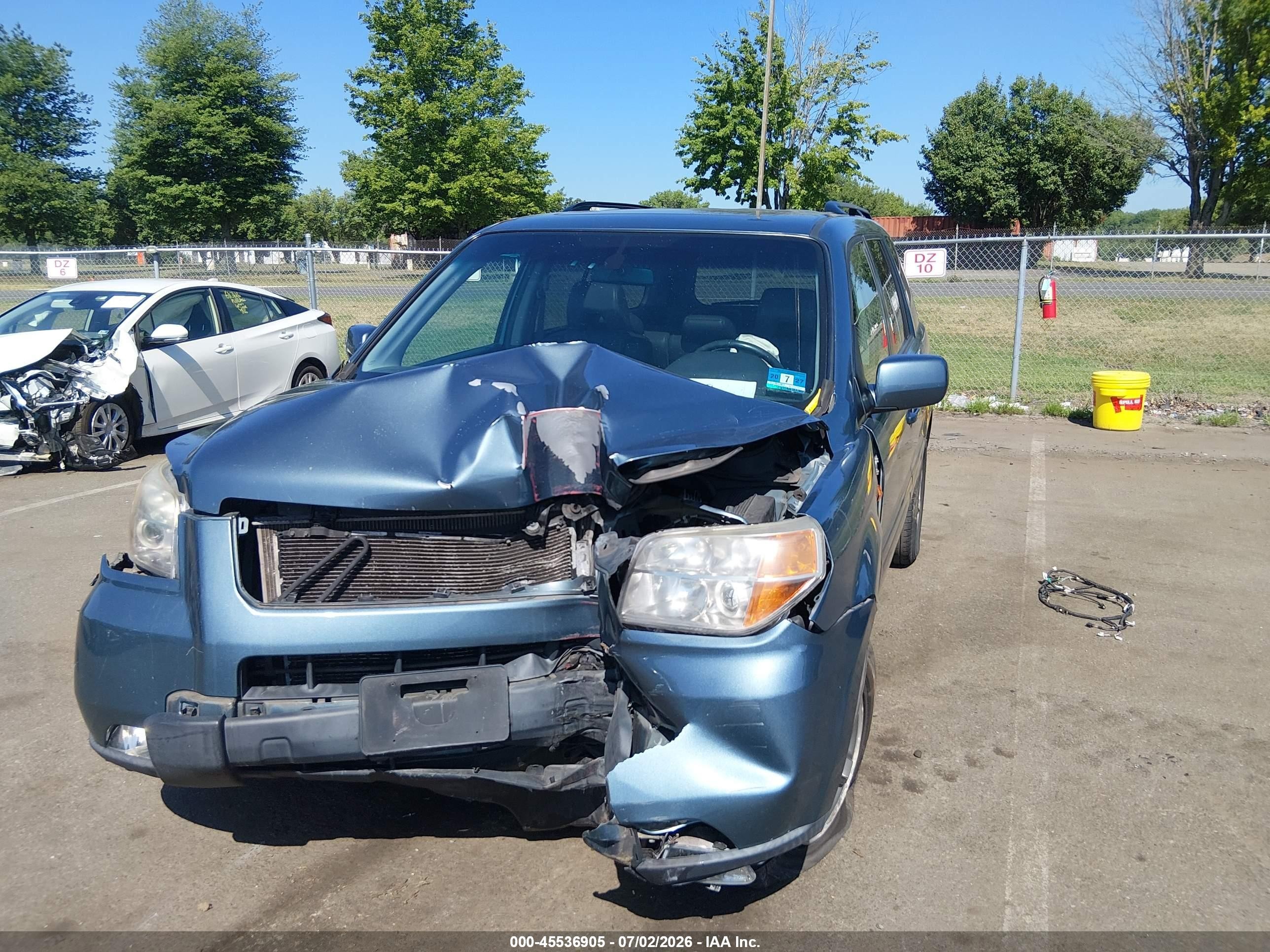 2008 Honda Pilot Ex-l Turquoise vin: 5FNYF18728B001561