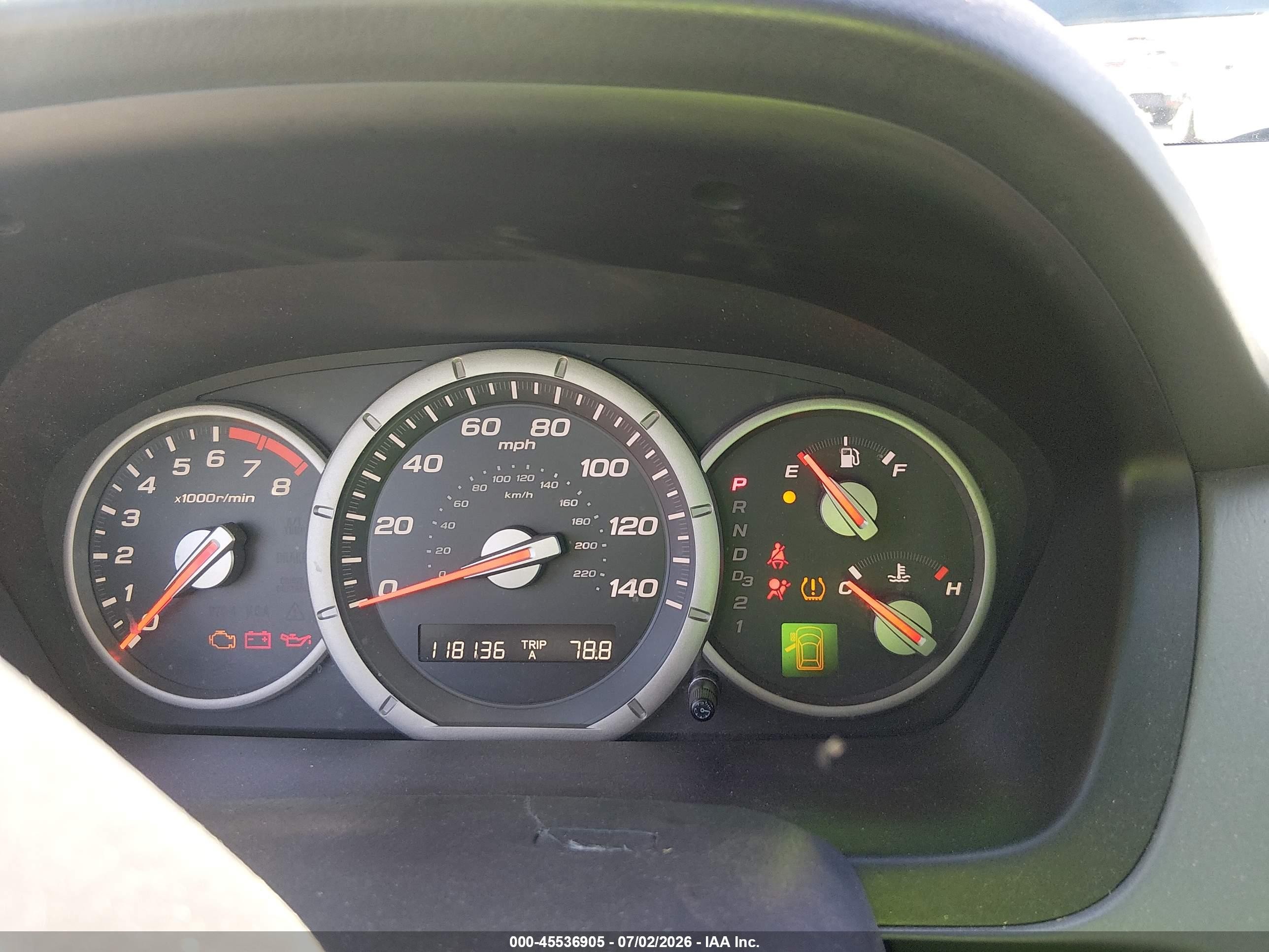 2008 Honda Pilot Ex-l Turquoise vin: 5FNYF18728B001561