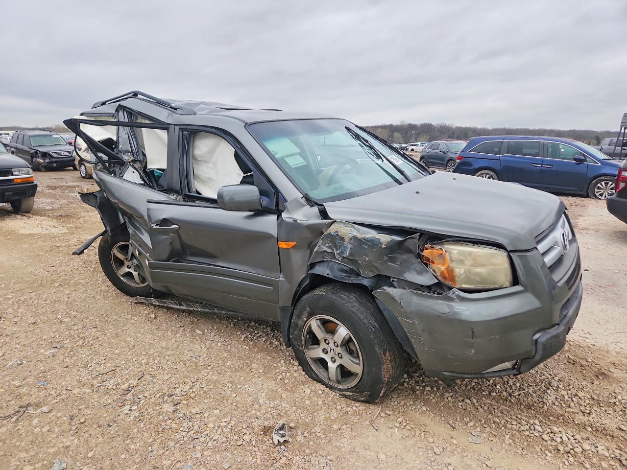2008 Honda Pilot Exl Серый vin: 5FNYF18728B009742