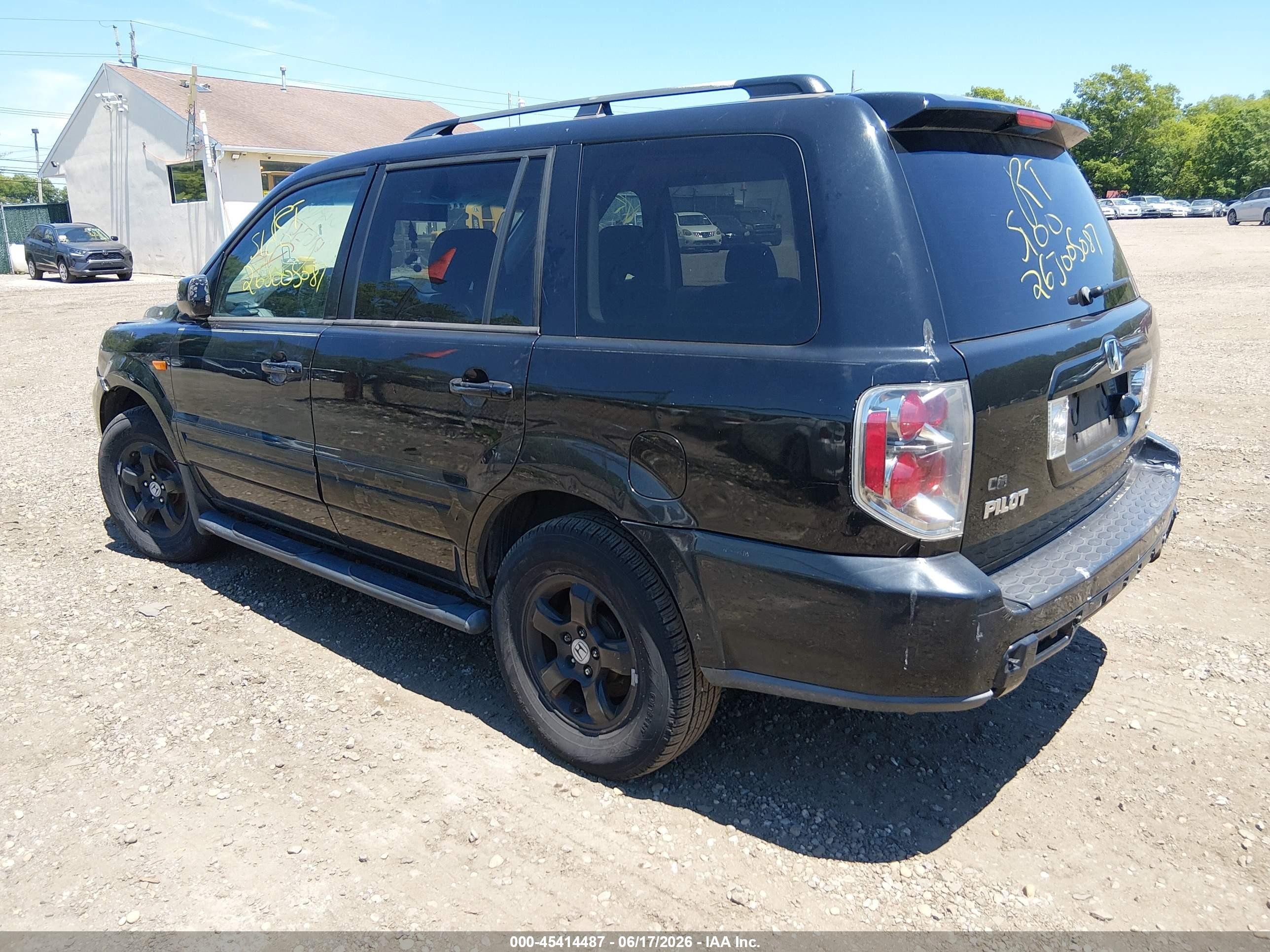 2008 Honda Pilot Ex-l Black vin: 5FNYF18728B048654