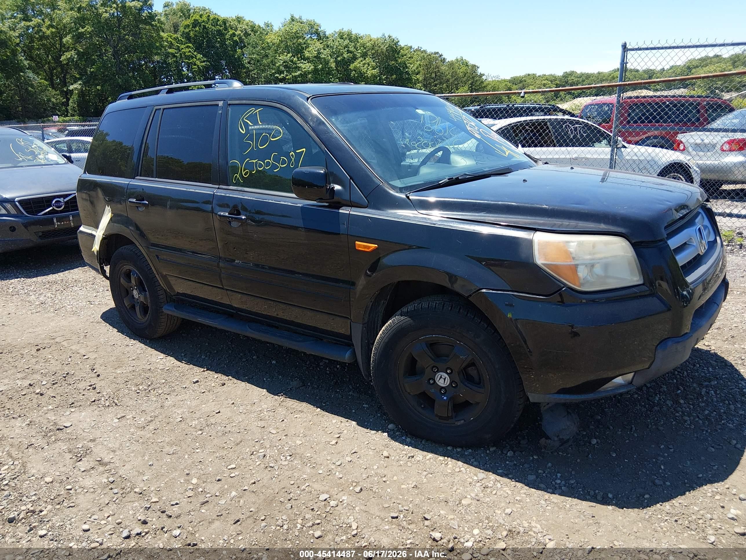 2008 Honda Pilot Ex-l Black vin: 5FNYF18728B048654