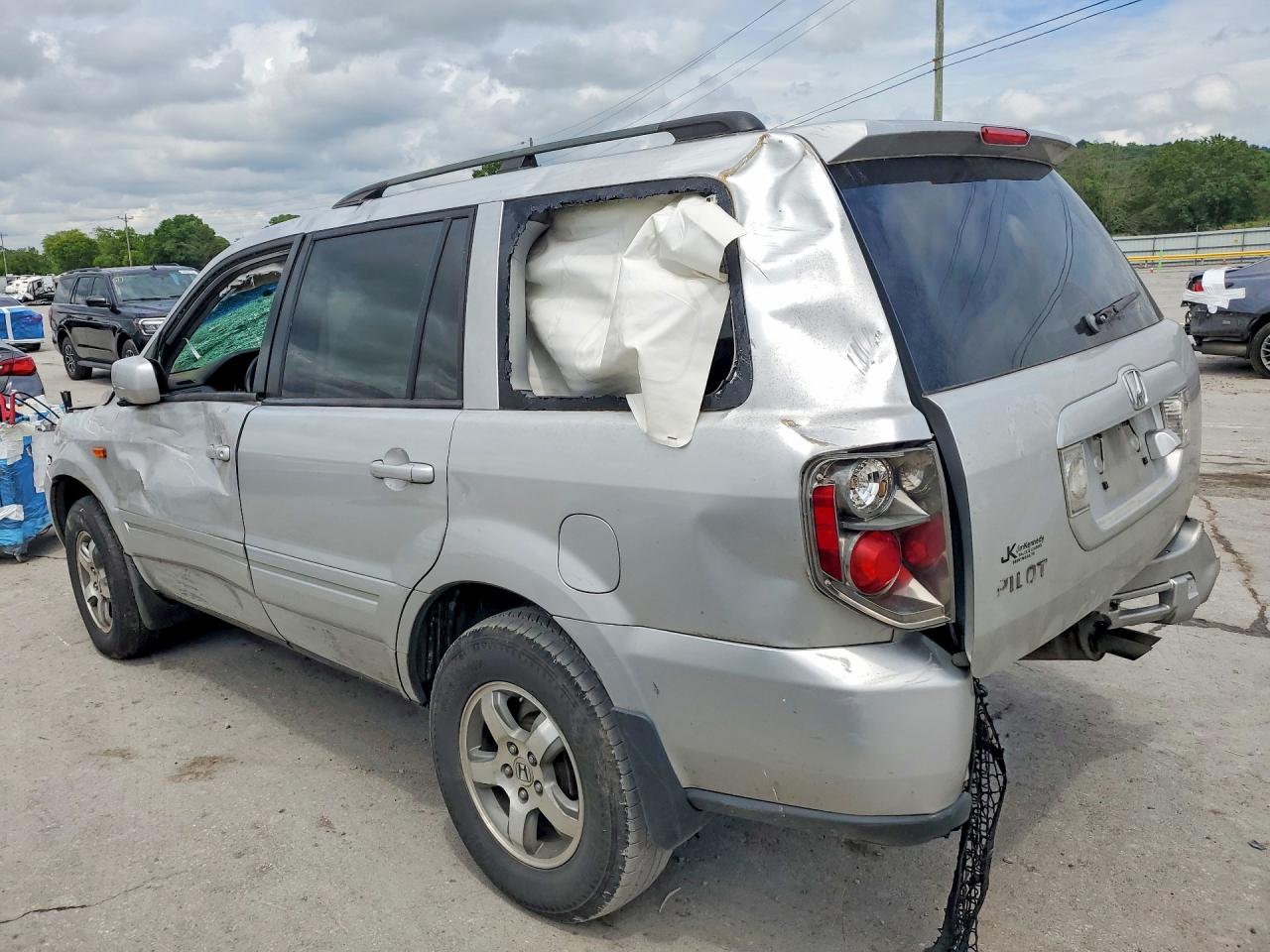 2006 Honda Pilot Ex Silver vin: 5FNYF18756B030257