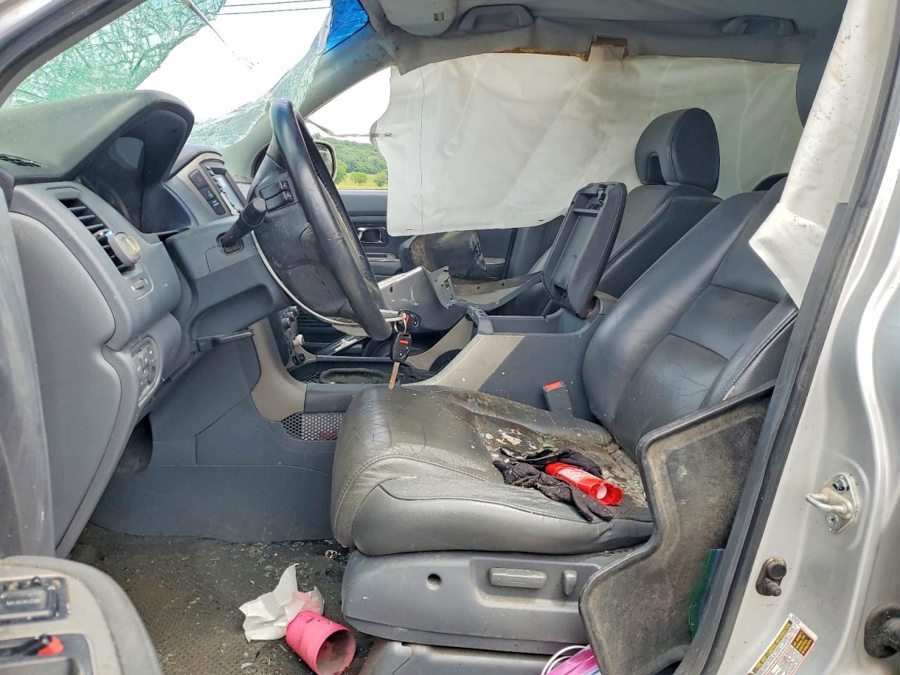 2006 Honda Pilot Ex Silver vin: 5FNYF18756B030257