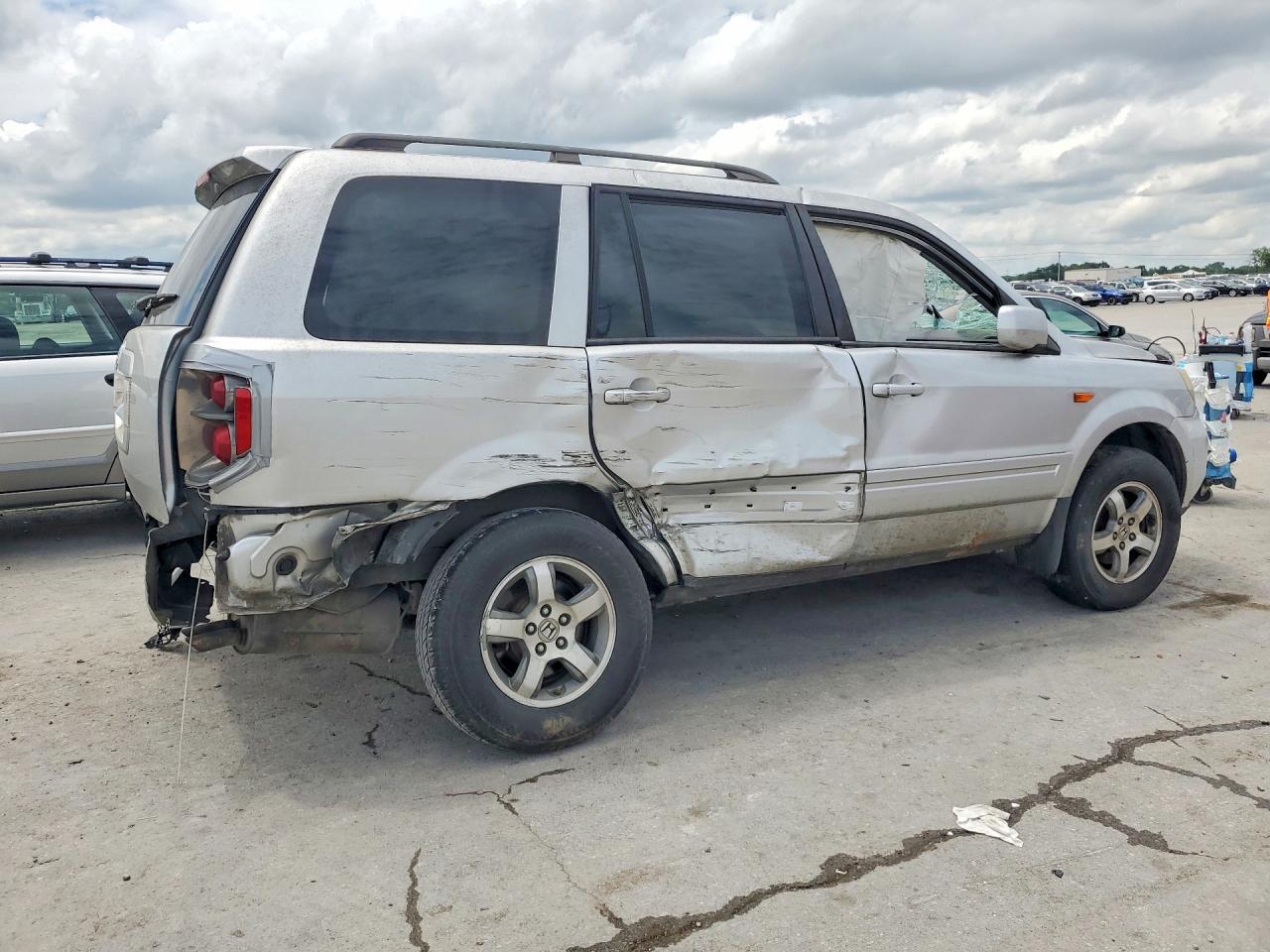 2006 Honda Pilot Ex Silver vin: 5FNYF18756B030257
